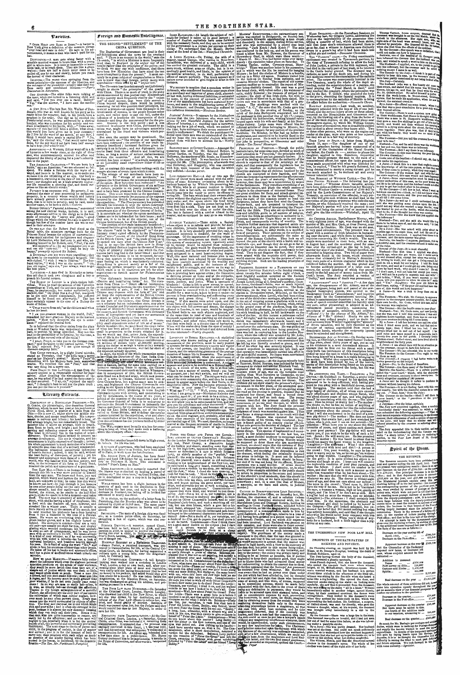 Northern Star (1837-1852): jS F Y, 1st edition - Sfoveiqn Mtu &Ome$Tit '$Nte\\Iqietice.