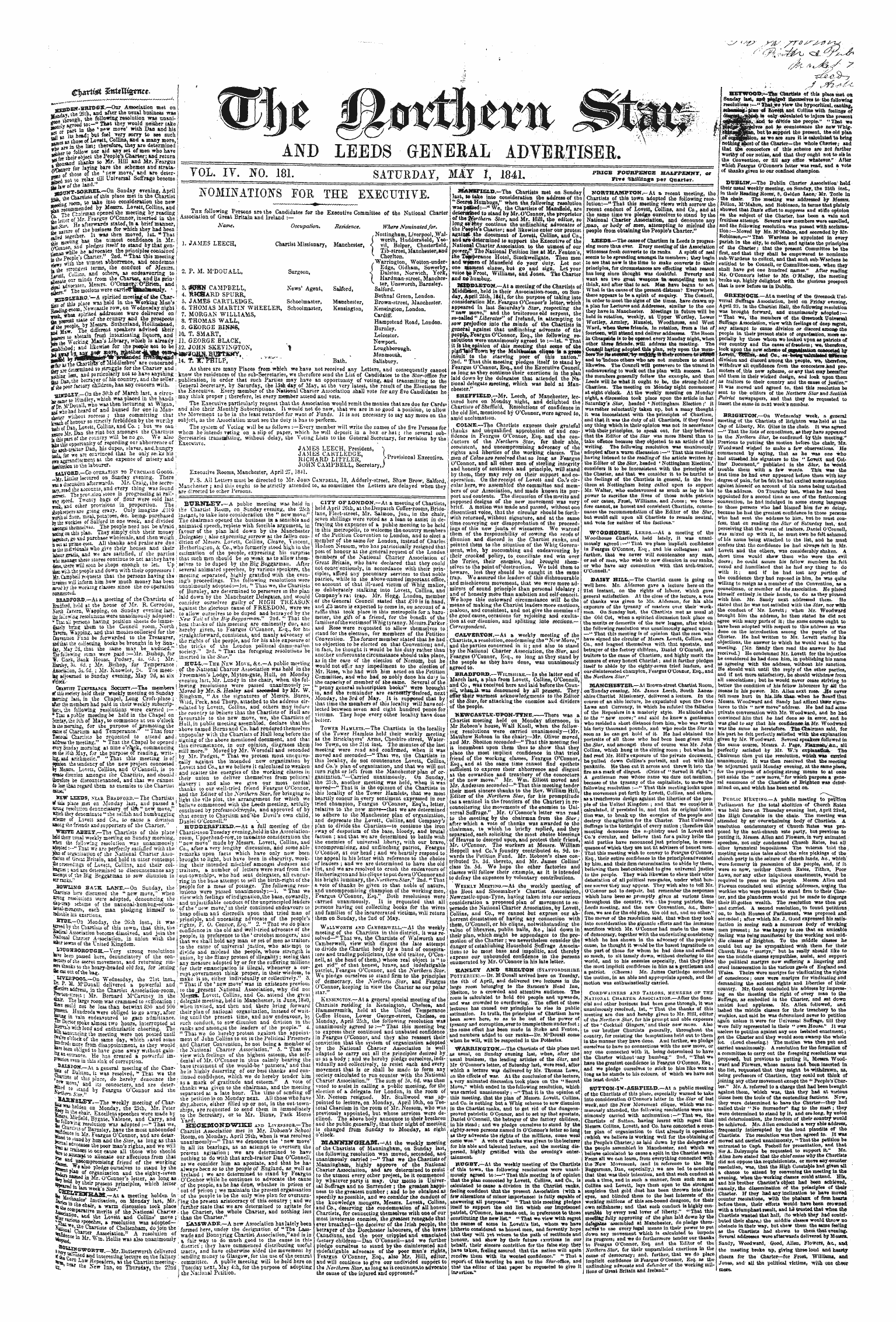 Northern Star (1837-1852): jS F Y, 1st edition - £F&Gt;Arit# $Ntttu&Nte