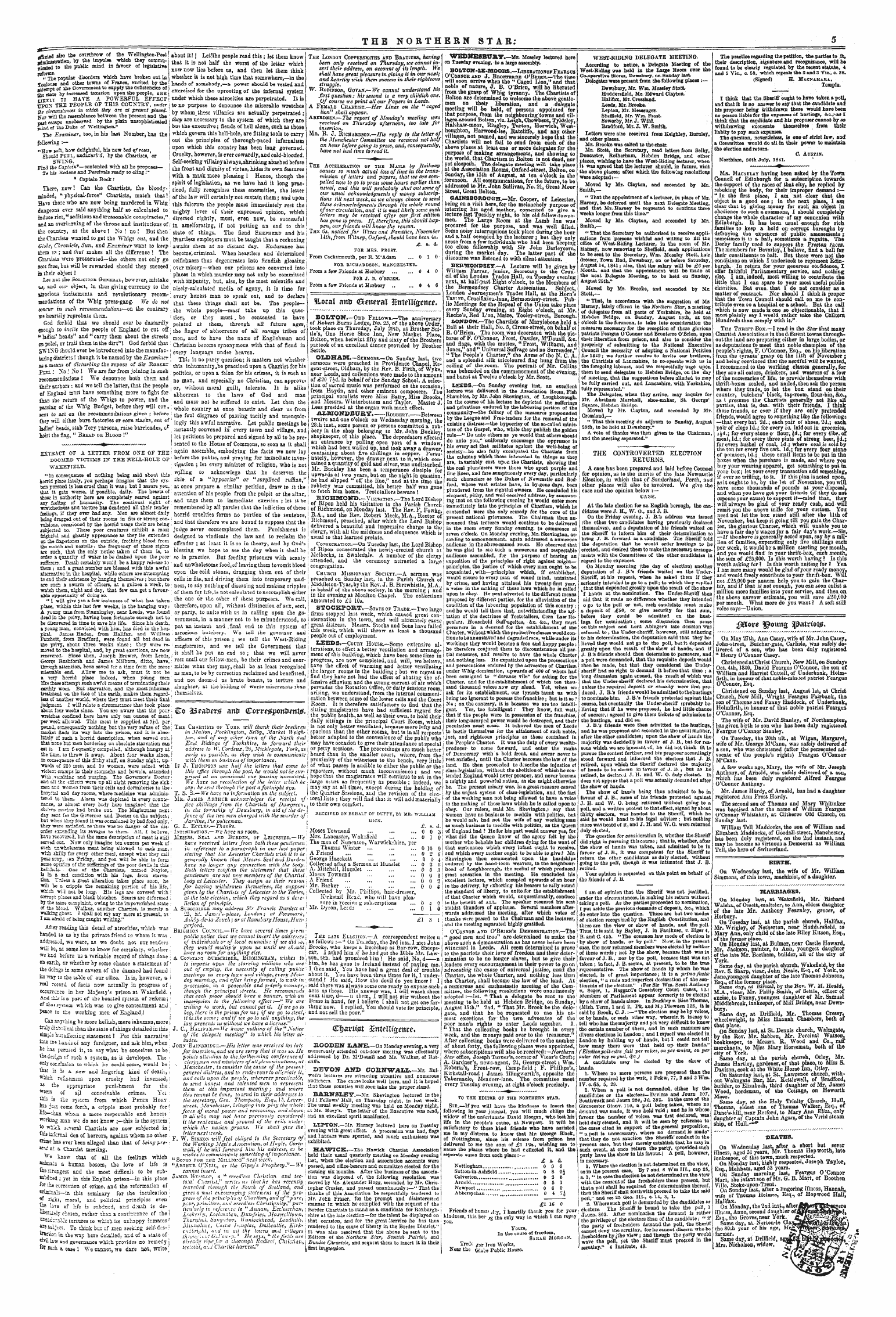 Northern Star (1837-1852): jS F Y, 1st edition - 3utaj Amr &Lt;Br*Ueral Suten&Eiw.