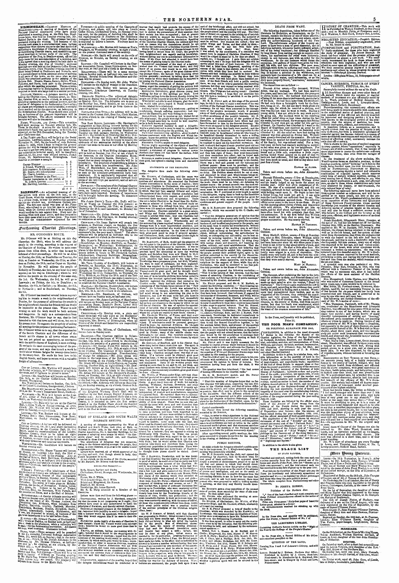Northern Star (1837-1852): jS F Y, 1st edition - Wlove Wo\M% Aaotnotd