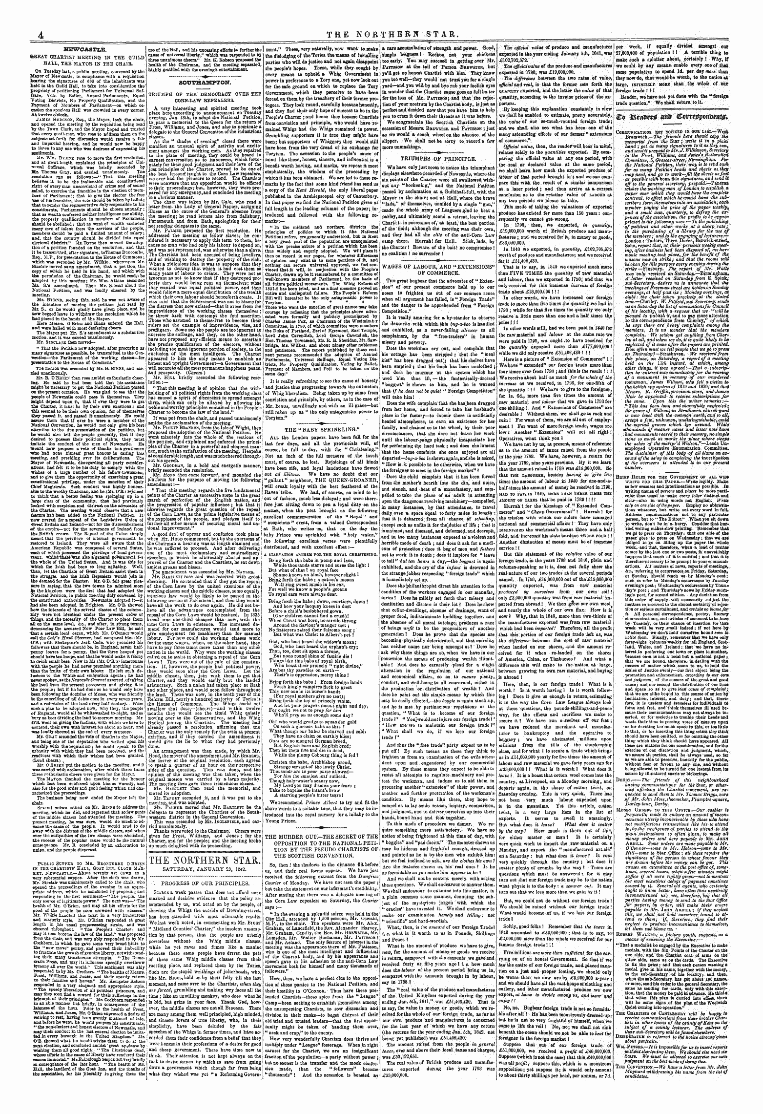 Northern Star (1837-1852): jS F Y, 1st edition: 4