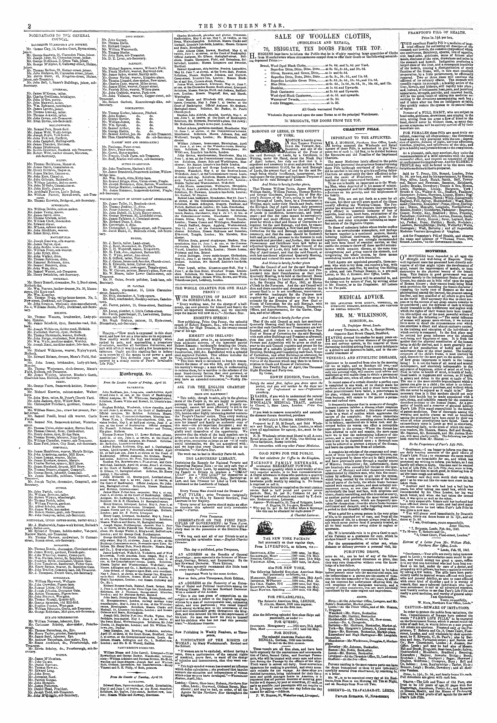 Northern Star (1837-1852): jS F Y, 1st edition - Untitled Picture