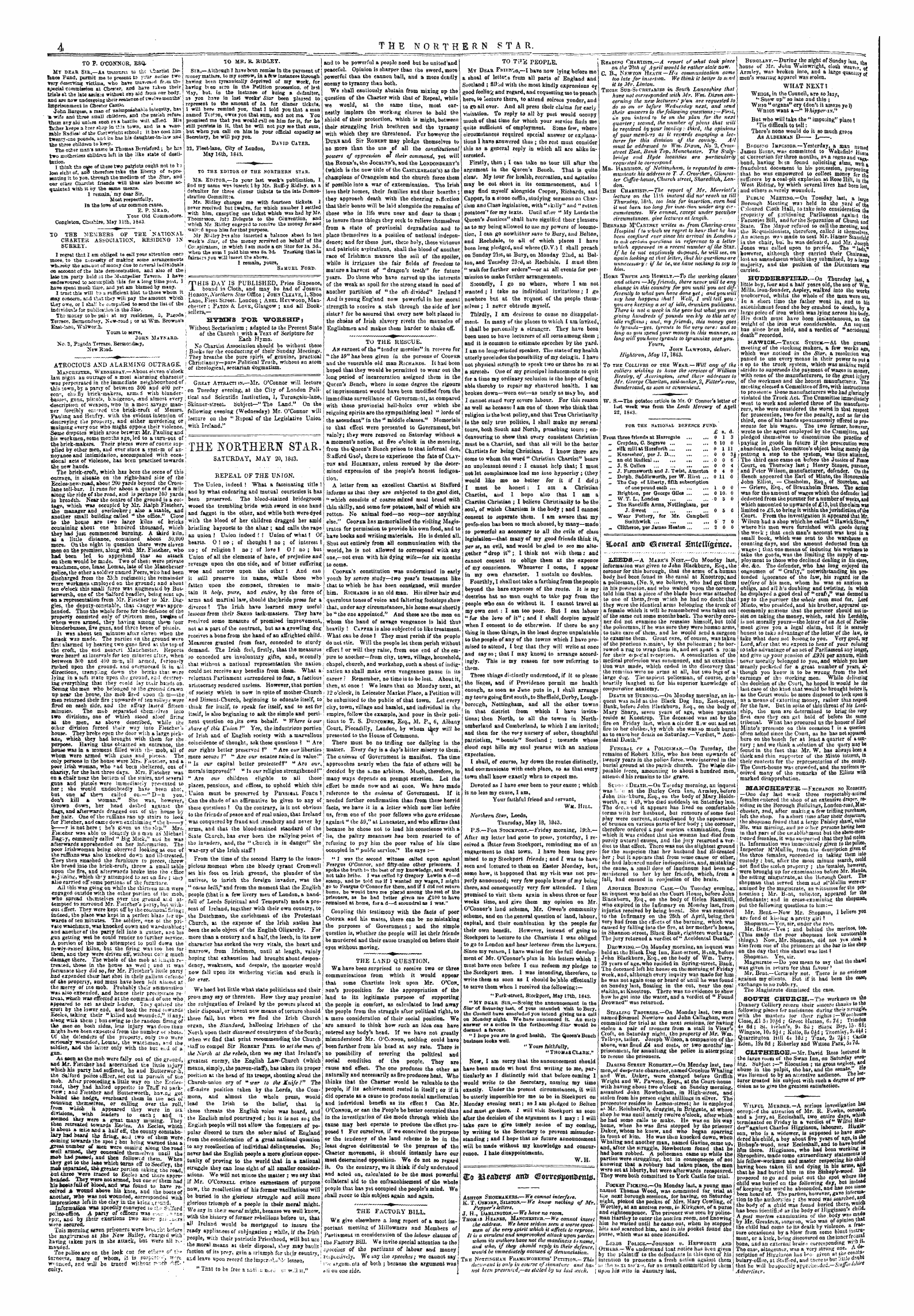 Northern Star (1837-1852): jS F Y, 1st edition - 3to Meatrerg Antr £Fom0$Otu&Gt;Ittt0