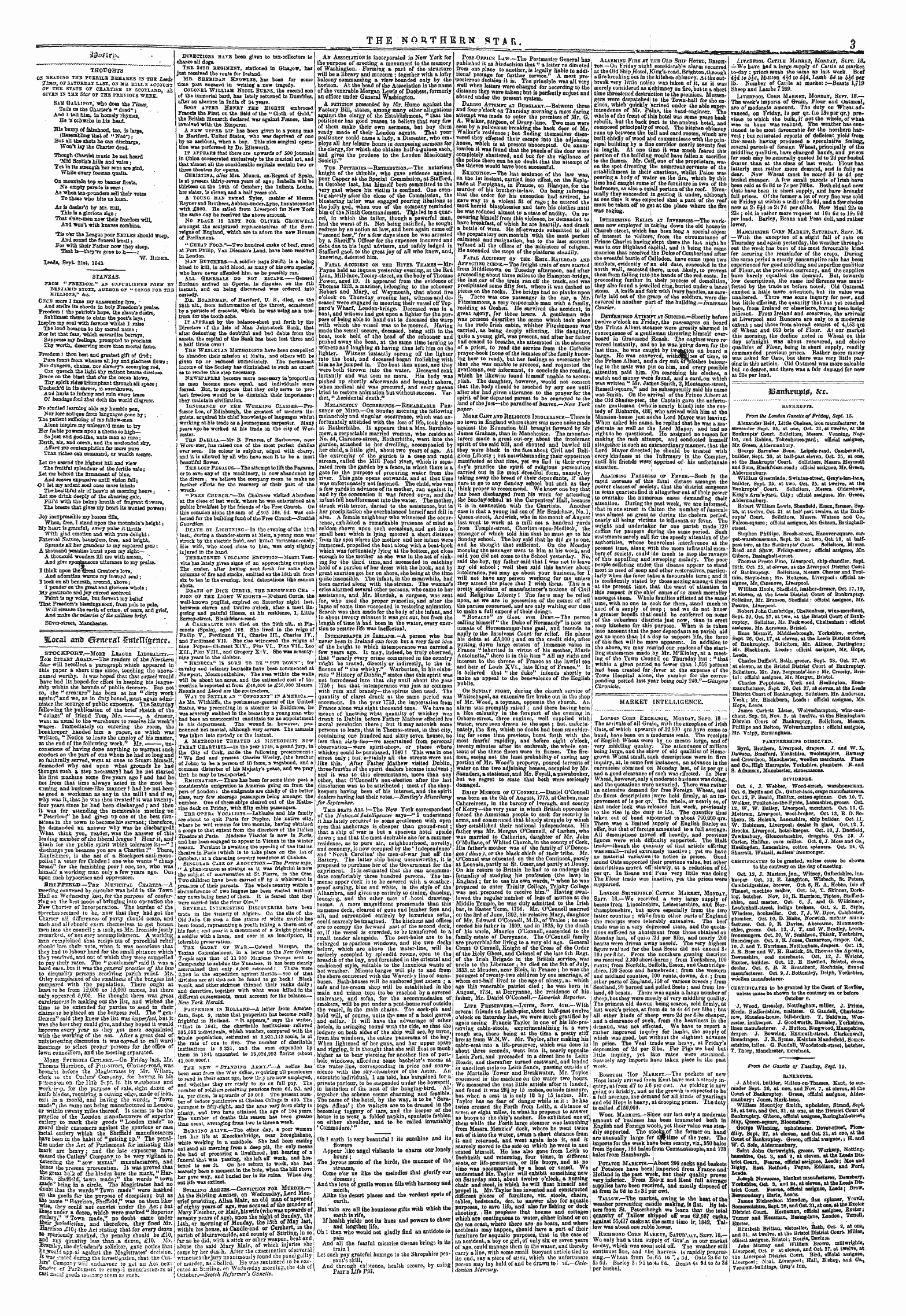 Northern Star (1837-1852): jS F Y, 1st edition - Ftasl An$ (Btneral Zntsnfamt?.