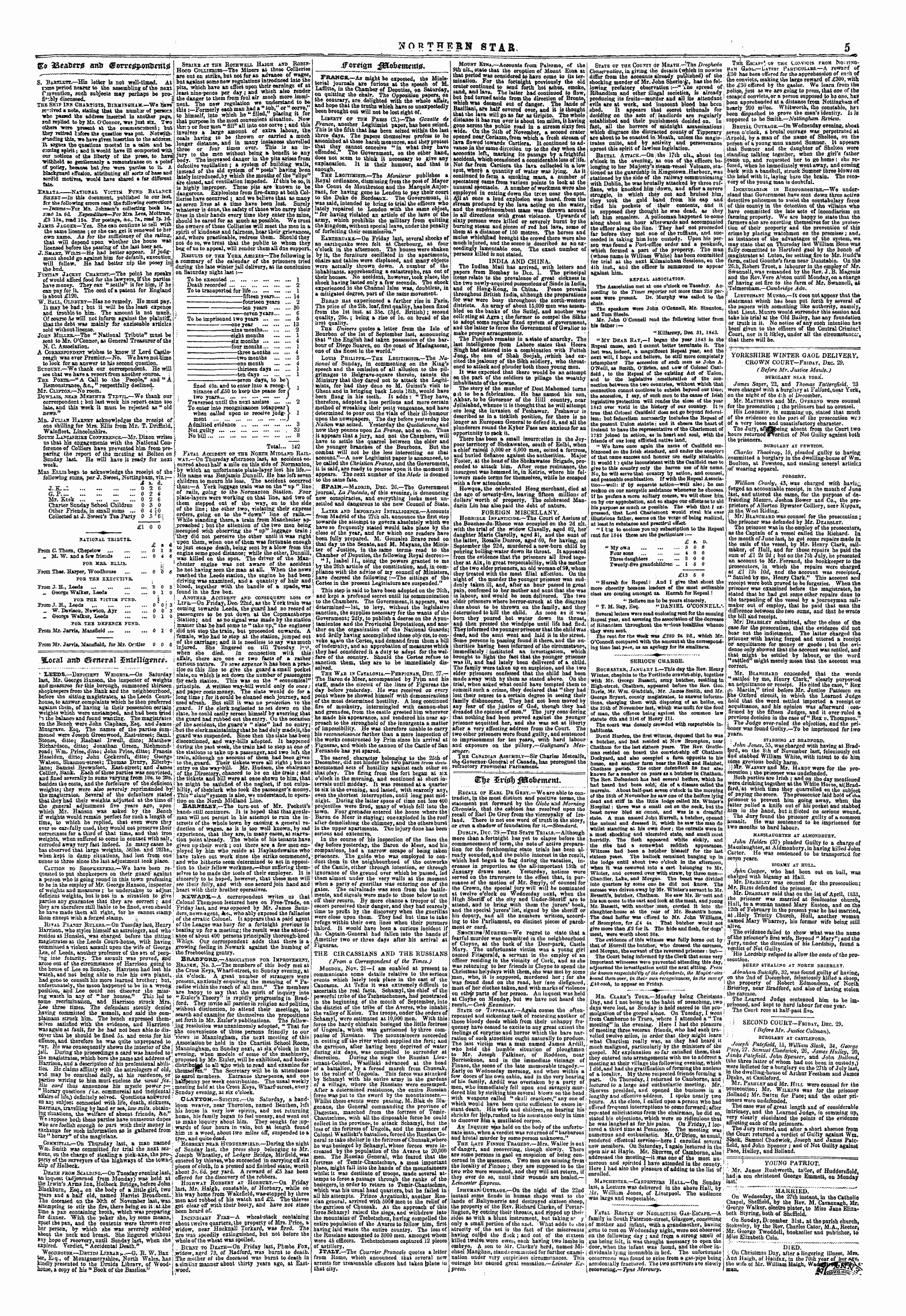 Northern Star (1837-1852): jS F Y, 1st edition - 2tf)* $Viffy $Aphm$Nt.