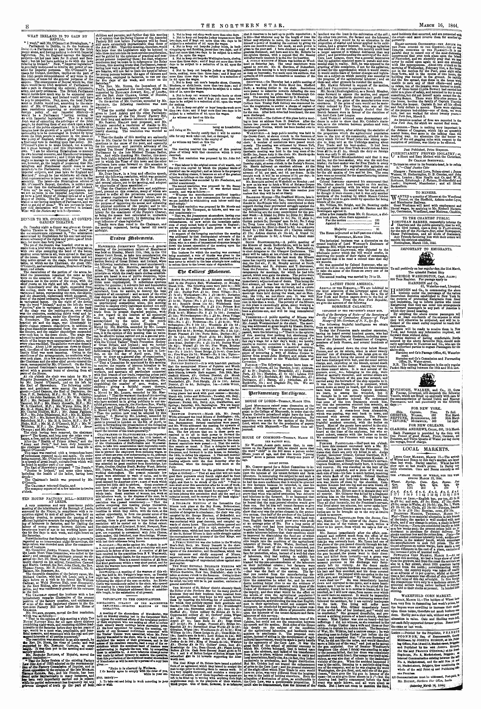 Northern Star (1837-1852): jS F Y, 1st edition - ^Arhamentatp 3enidl%F«Te.