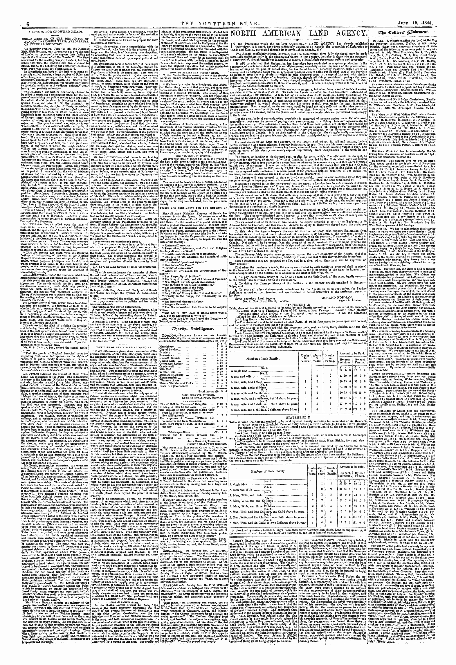 Northern Star (1837-1852): jS F Y, 1st edition - Cfcavttgt Ettteuujencr.