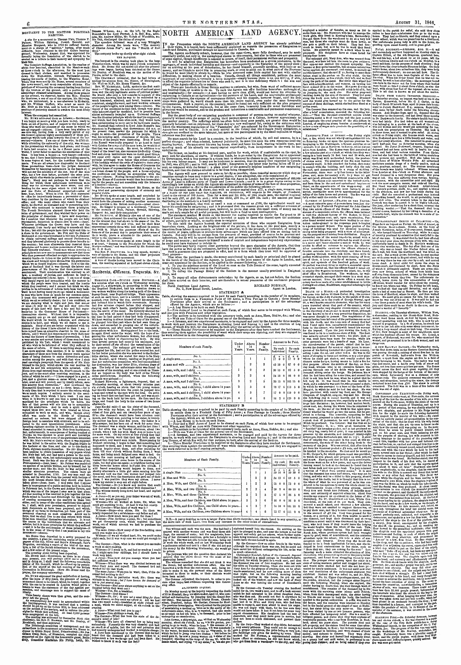 Northern Star (1837-1852): jS F Y, 1st edition - 3k(&Lt;&Cnts, &Lt;0ff*Tur0, 3-Naurstg, &T