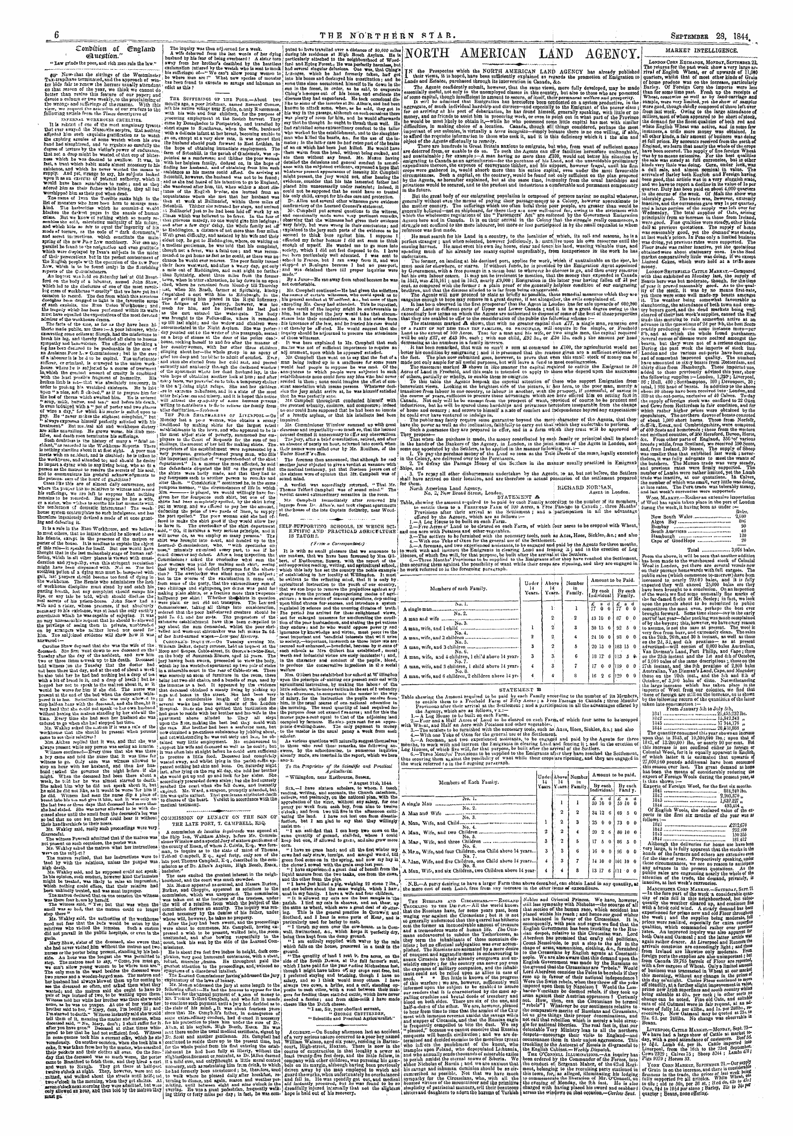 Northern Star (1837-1852): jS F Y, 1st edition - Nokth American Land Agency