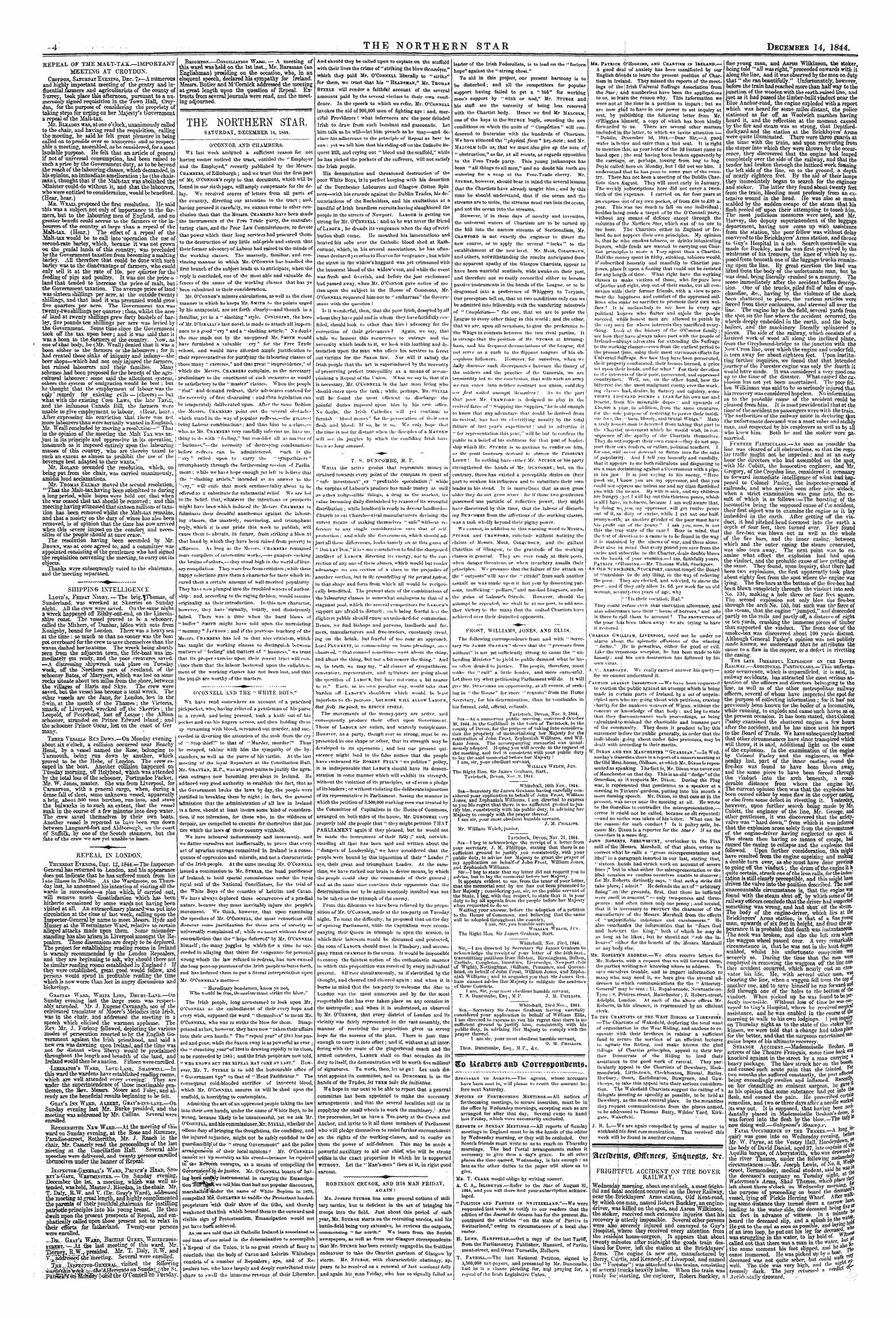 Northern Star (1837-1852): jS F Y, 1st edition - Ftttftiriit& (Pffciwjs, Enftiwistis, S*.