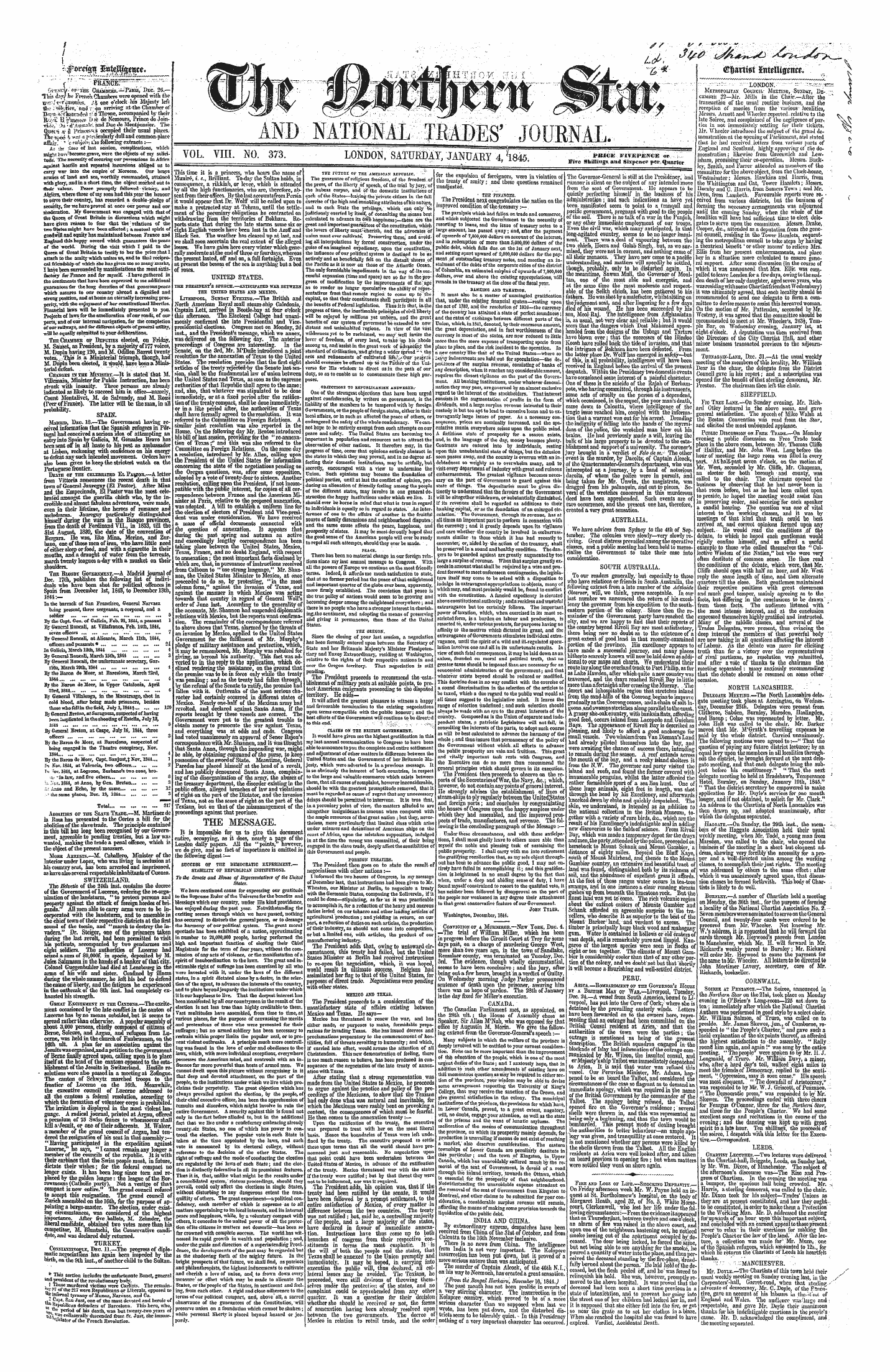 Northern Star (1837-1852): jS F Y, 1st edition - **^^R ^T ^^ ^^^ ^R ^^^ ^^ - ^— - ^^ - ^— Mr ' * T I&Atttet Meuigence/