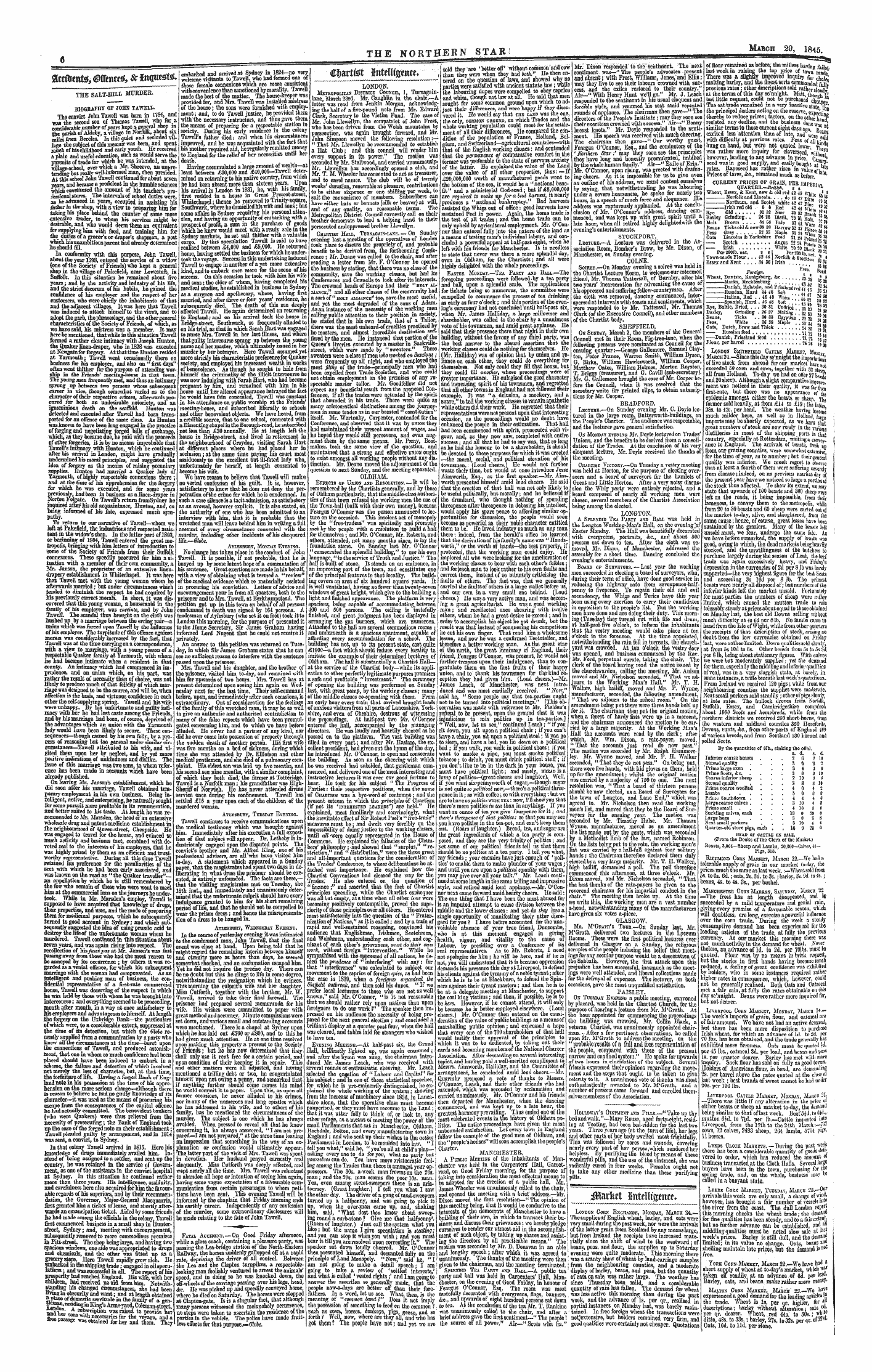 Northern Star (1837-1852): jS F Y, 1st edition - (Tftartfet Ftttelltente.