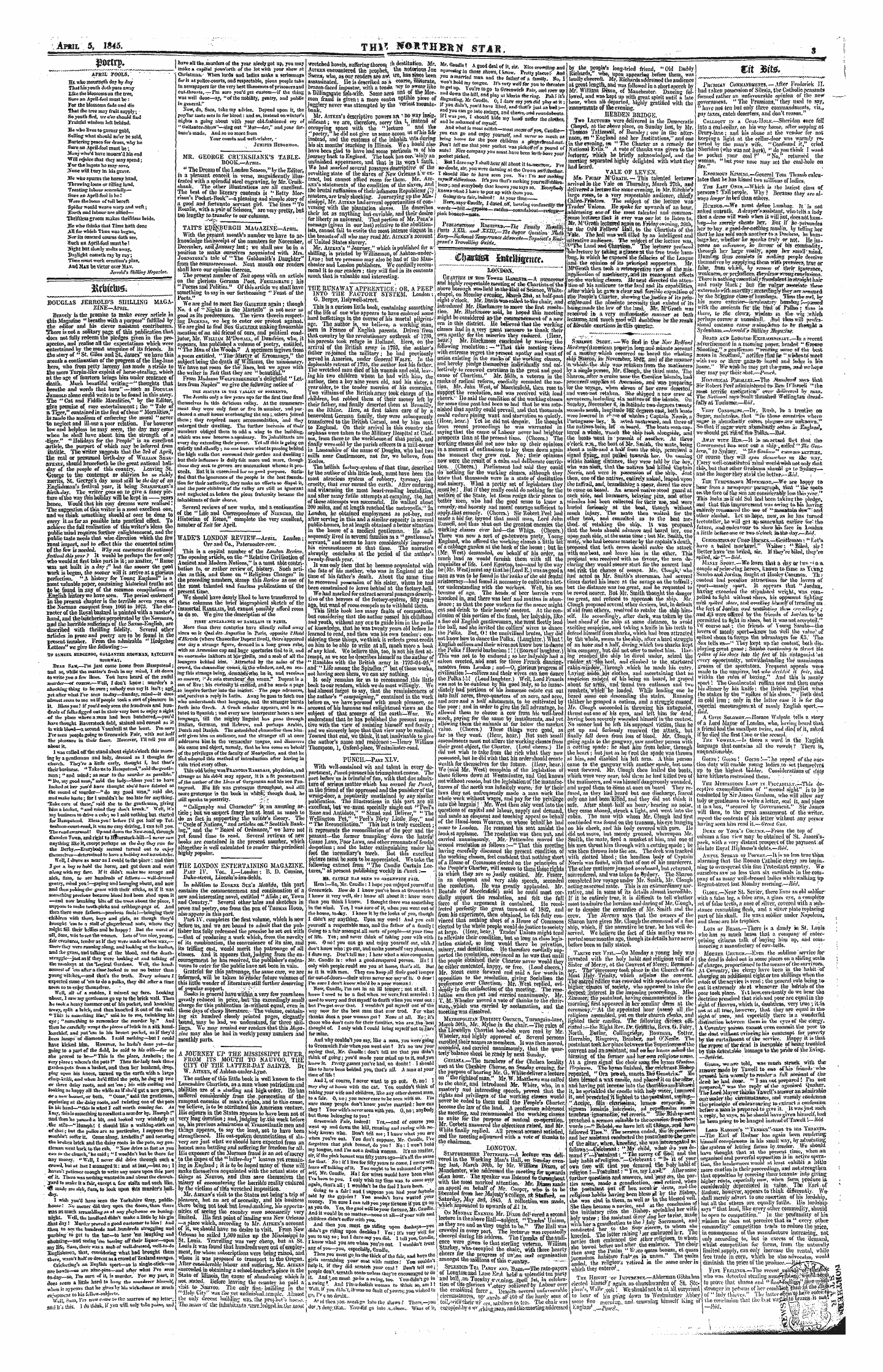 Northern Star (1837-1852): jS F Y, 1st edition - Untitled Article