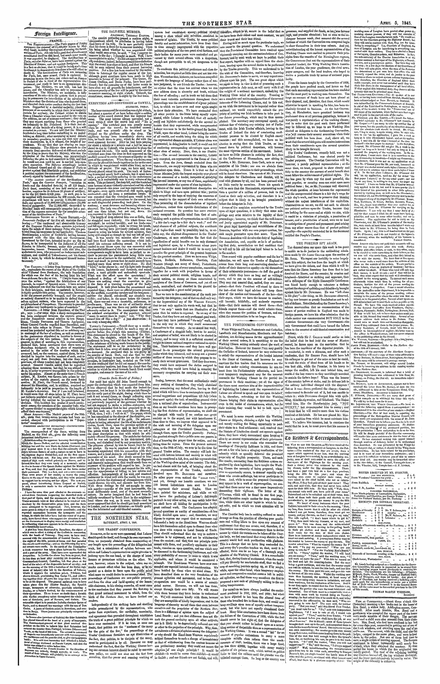 Northern Star (1837-1852): jS F Y, 1st edition - The Salt-Hill Murder.
