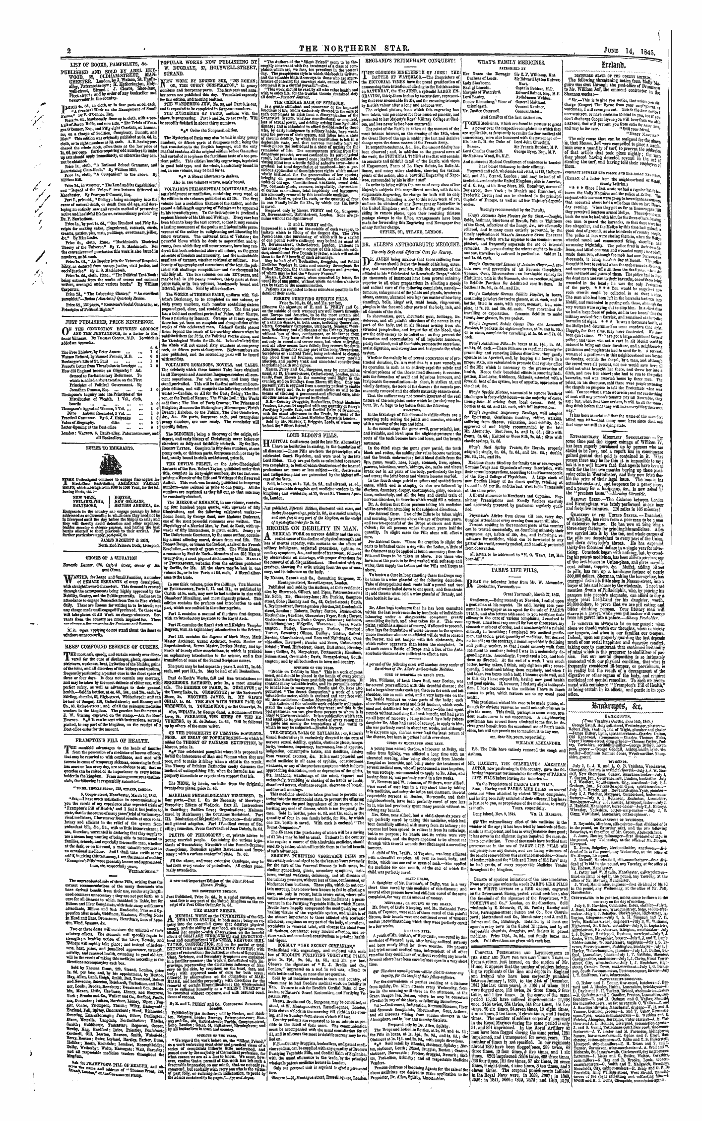 Northern Star (1837-1852): jS F Y, 1st edition - Xrdanft*