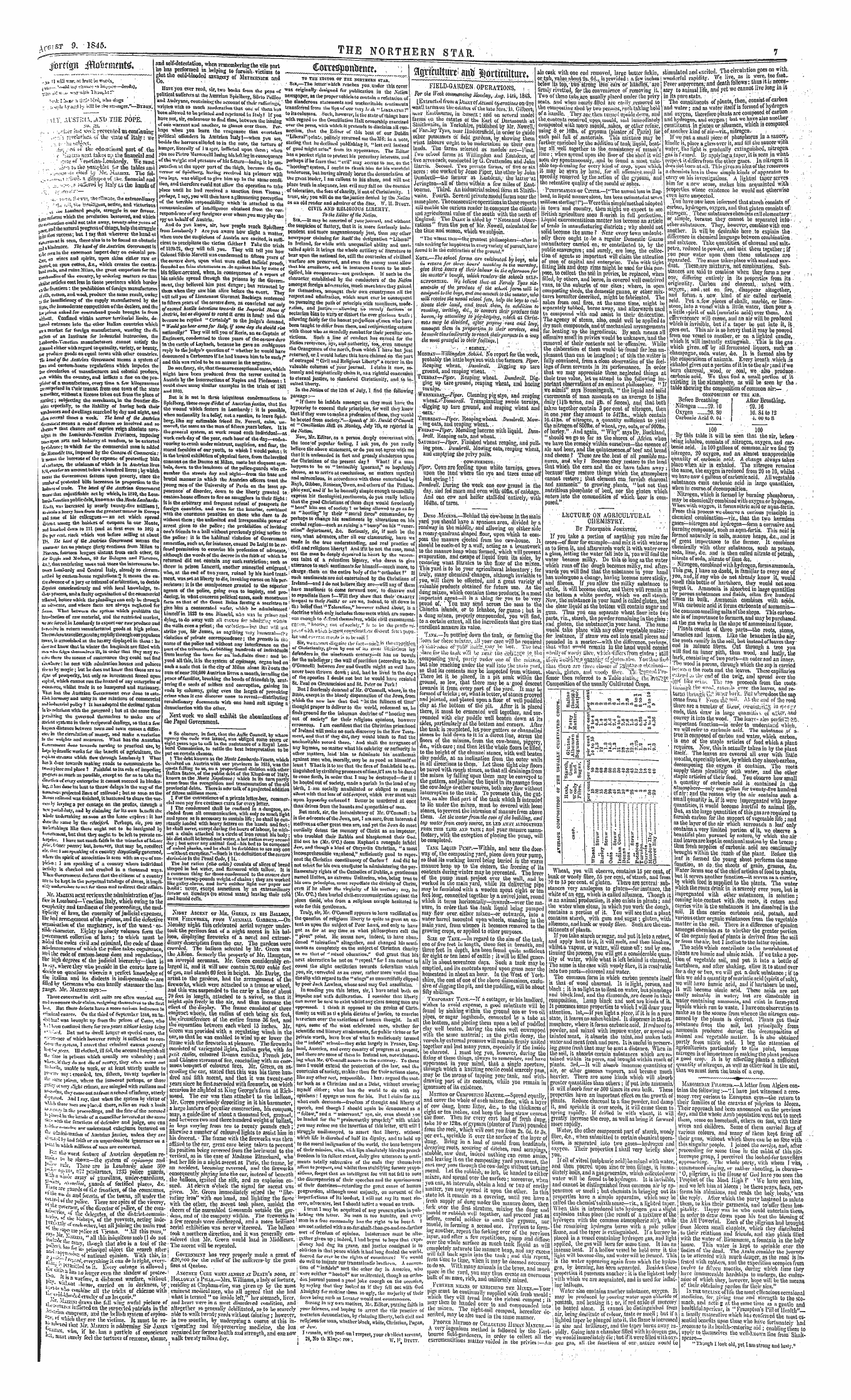 Northern Star (1837-1852): jS F Y, 1st edition - Comstyoti Btiur*: