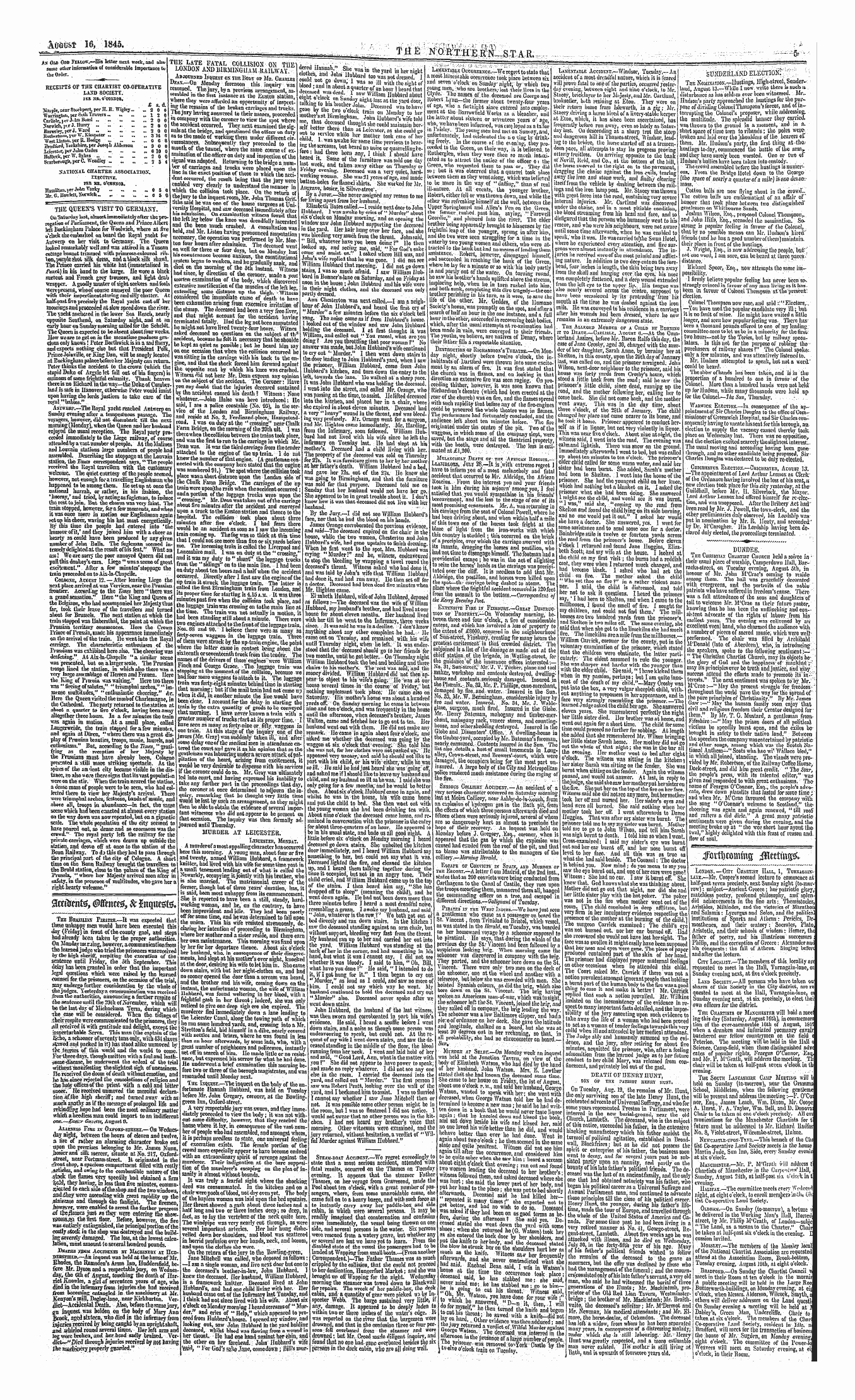 Northern Star (1837-1852): jS F Y, 1st edition - The Queer's Visit To Germany.