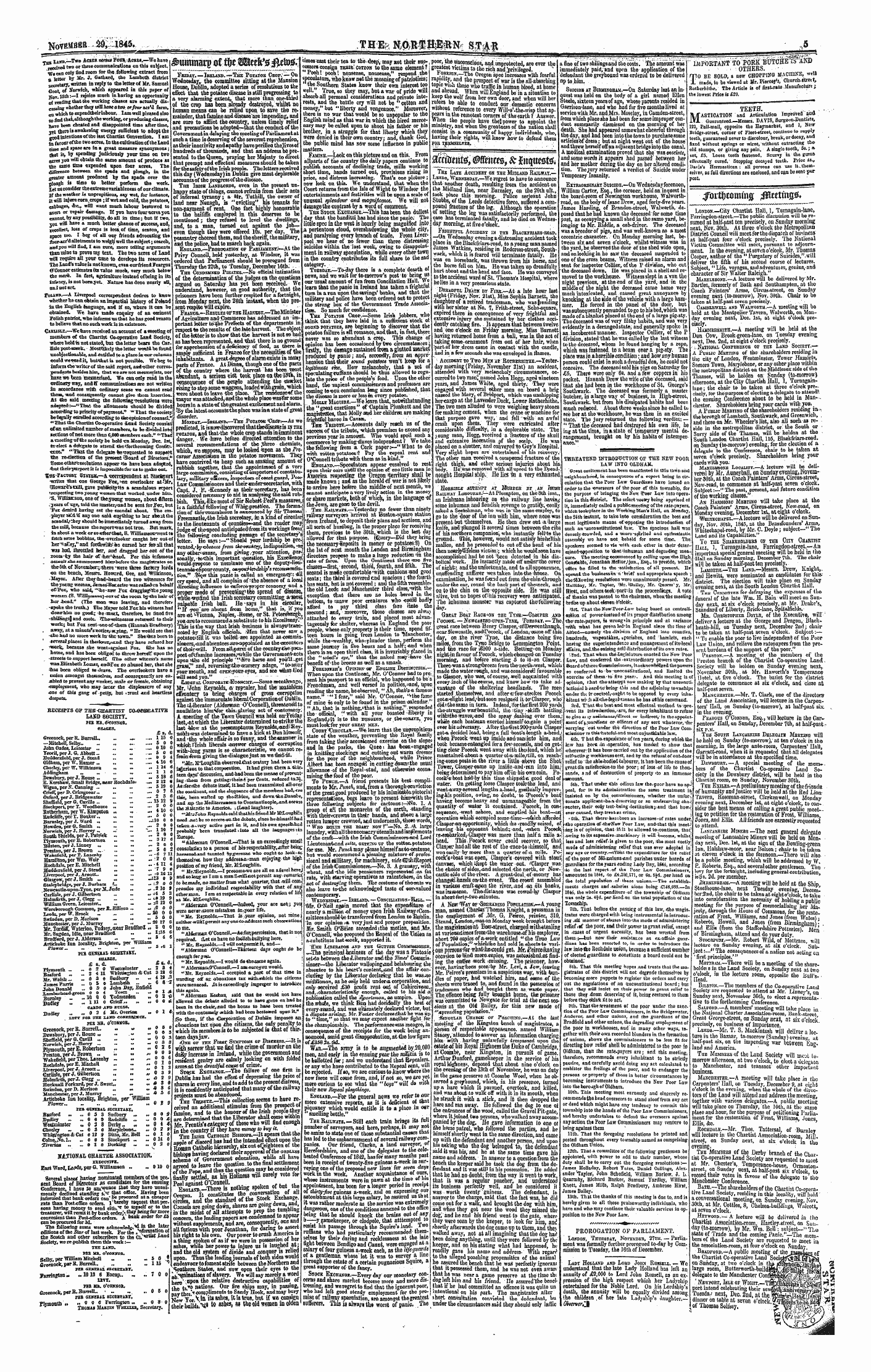 Northern Star (1837-1852): jS F Y, 1st edition - Untitled Article