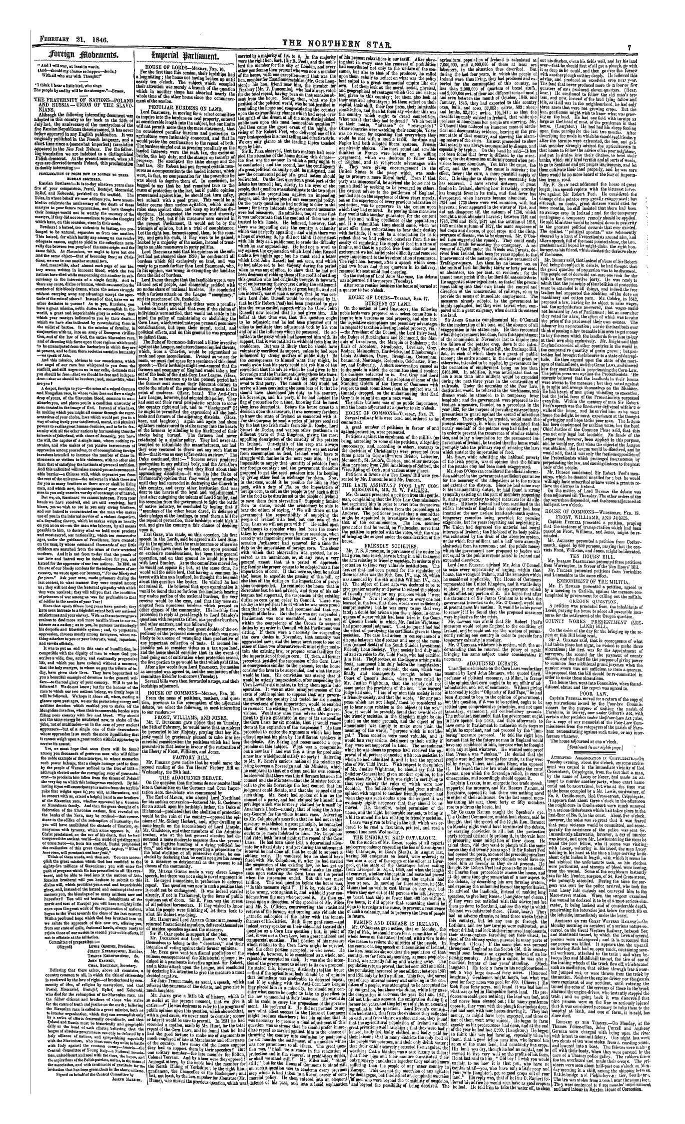 Northern Star (1837-1852): jS F Y, 1st edition - Untitled Article