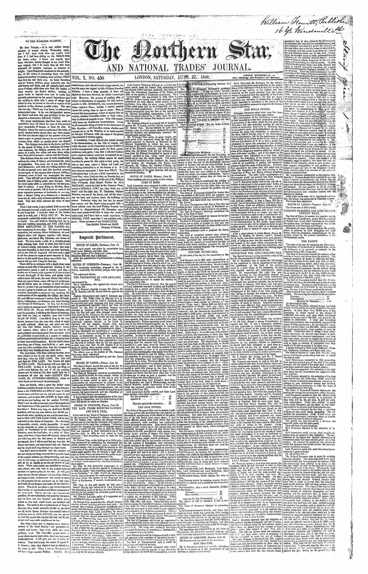 Northern Star (1837-1852): jS F Y, 1st edition - Untitled Article