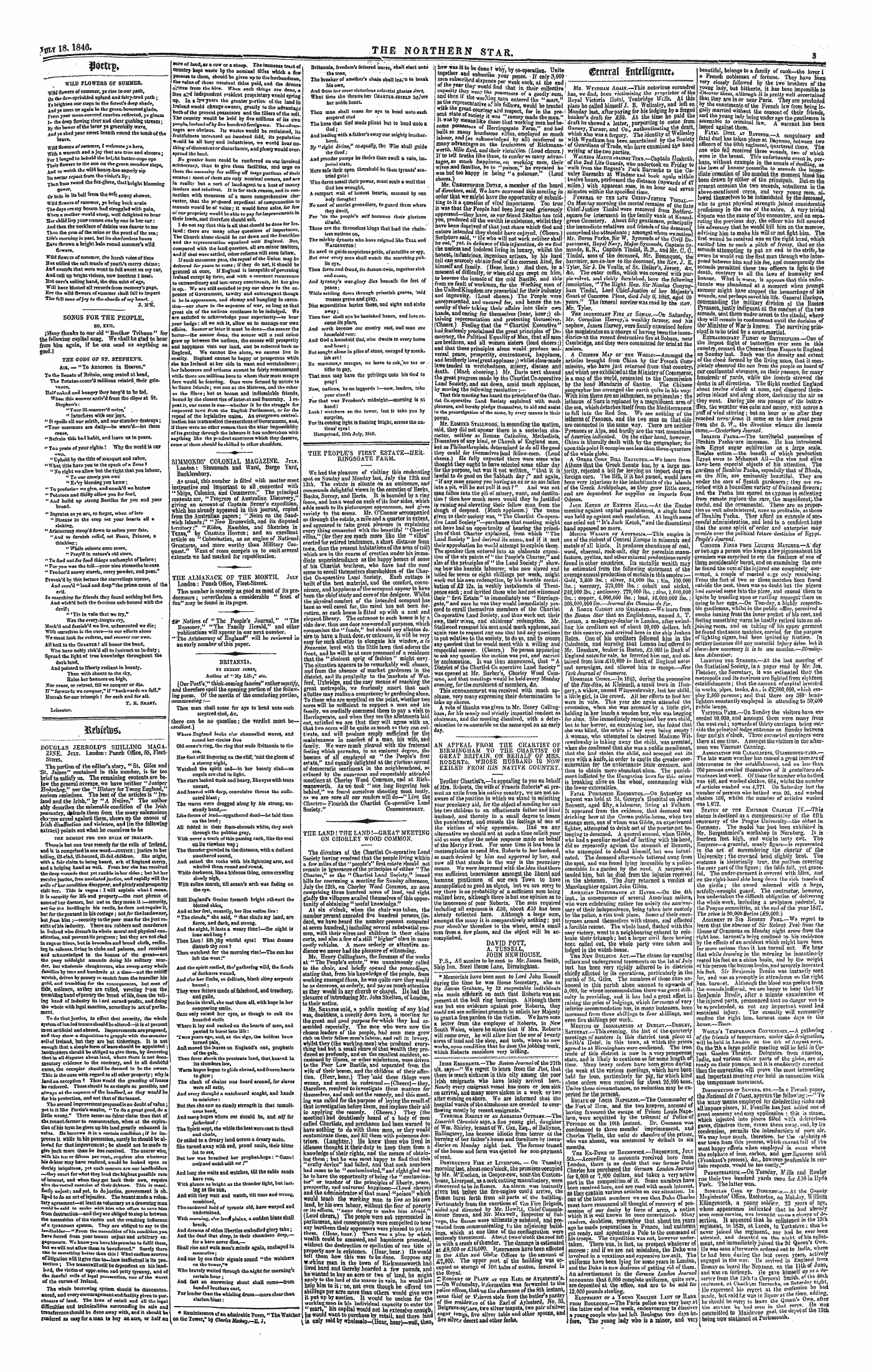 Northern Star (1837-1852): jS F Y, 1st edition - Central Entrllipme*