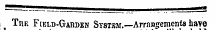 The Field-Garden Systbm.—Arransements have