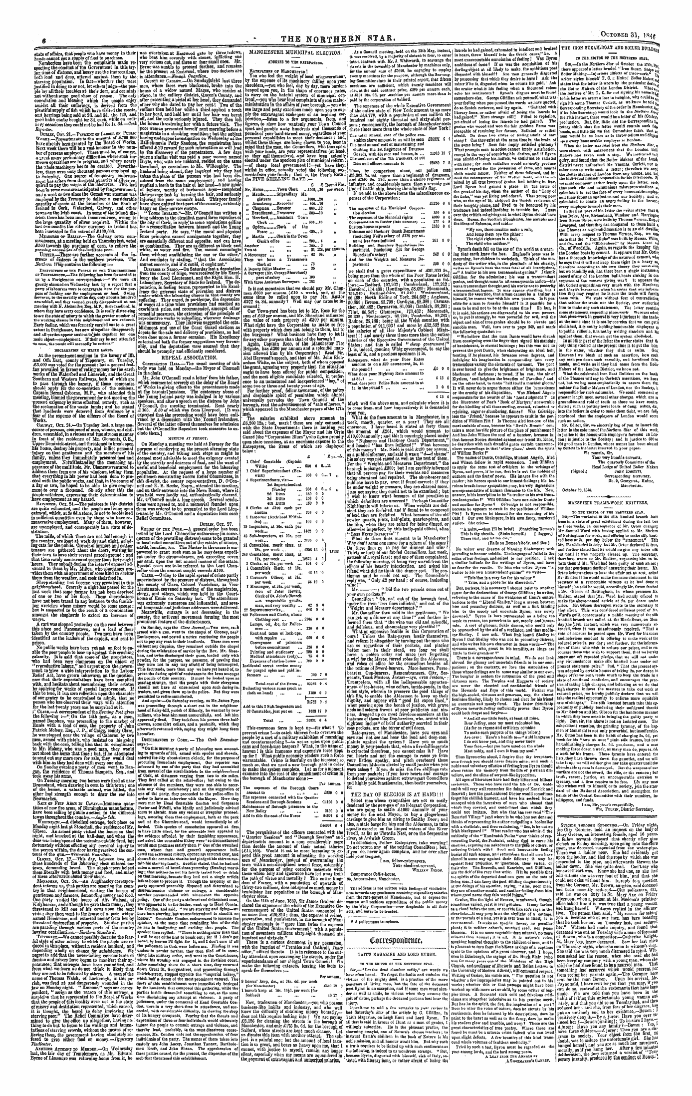 Northern Star (1837-1852): jS F Y, 1st edition - Corotfpoiflrcntt,