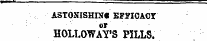 ASTOSISHnm EFJICACT HOLLOWAY'S PILLS.