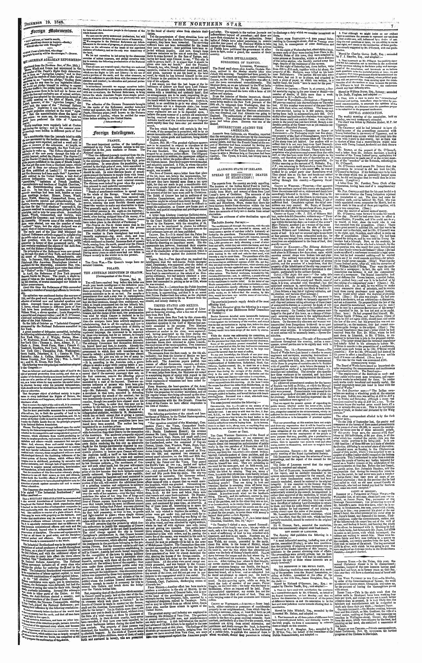 Northern Star (1837-1852): jS F Y, 1st edition - Untitled Article