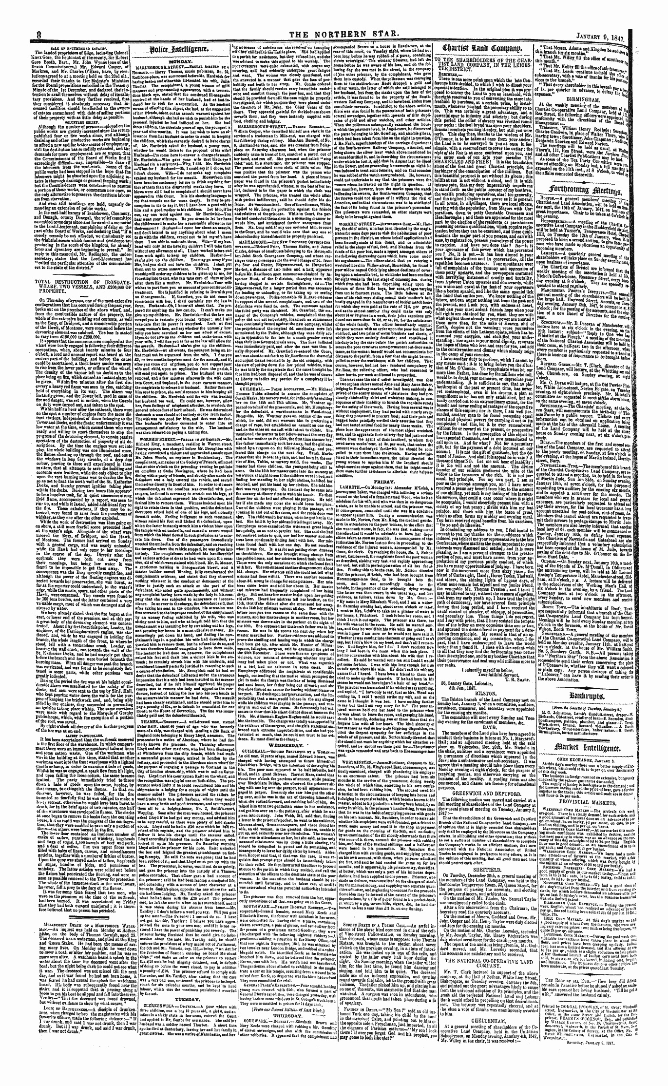 Northern Star (1837-1852): jS F Y, 1st edition - Printed B Y Doioal Jm'gowan, Of 16. Great Windini' 1