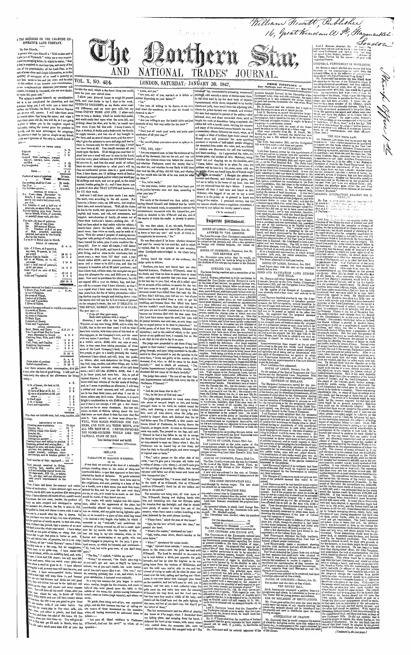 Northern Star (1837-1852): jS F Y, 1st edition - Untitled Article