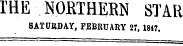 THE NORTHERN STAR SATURDAY, FEBRUARY 27, 1817.