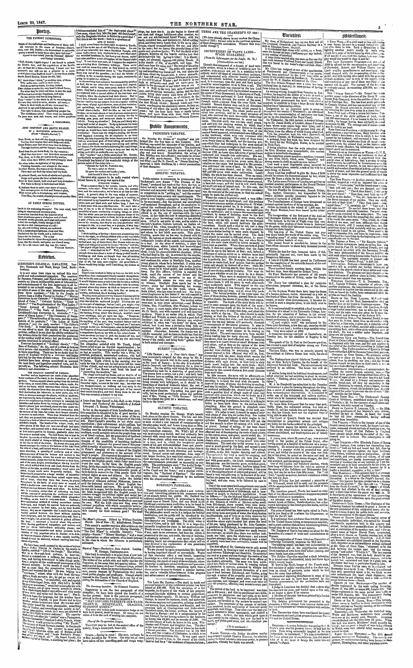 Northern Star (1837-1852): jS F Y, 1st edition - Untitled Article