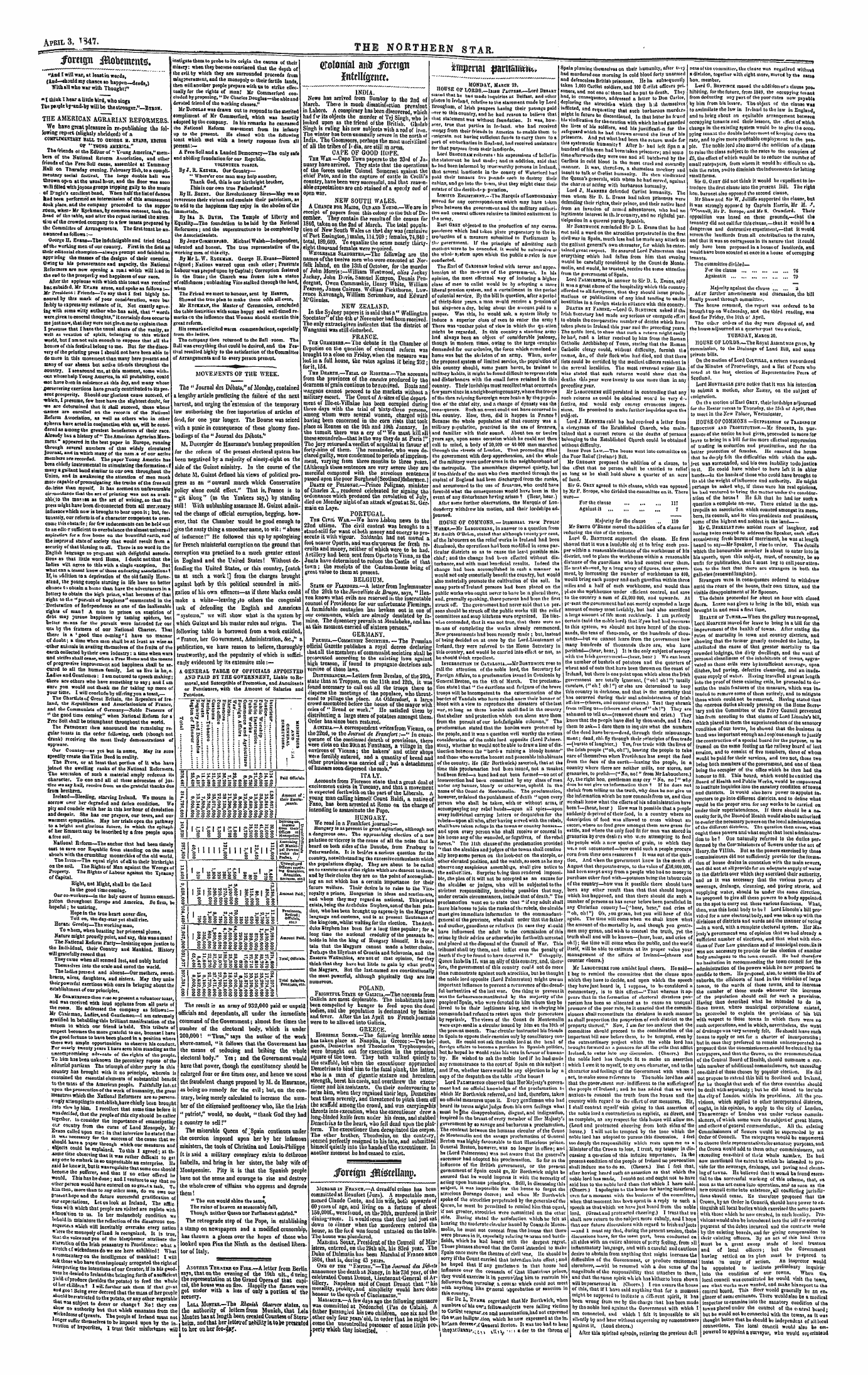 Northern Star (1837-1852): jS F Y, 1st edition - — ^ I——^^— ^ I—^^M Cjotomai Aito Fovn^N Iitfellfjpntr. '