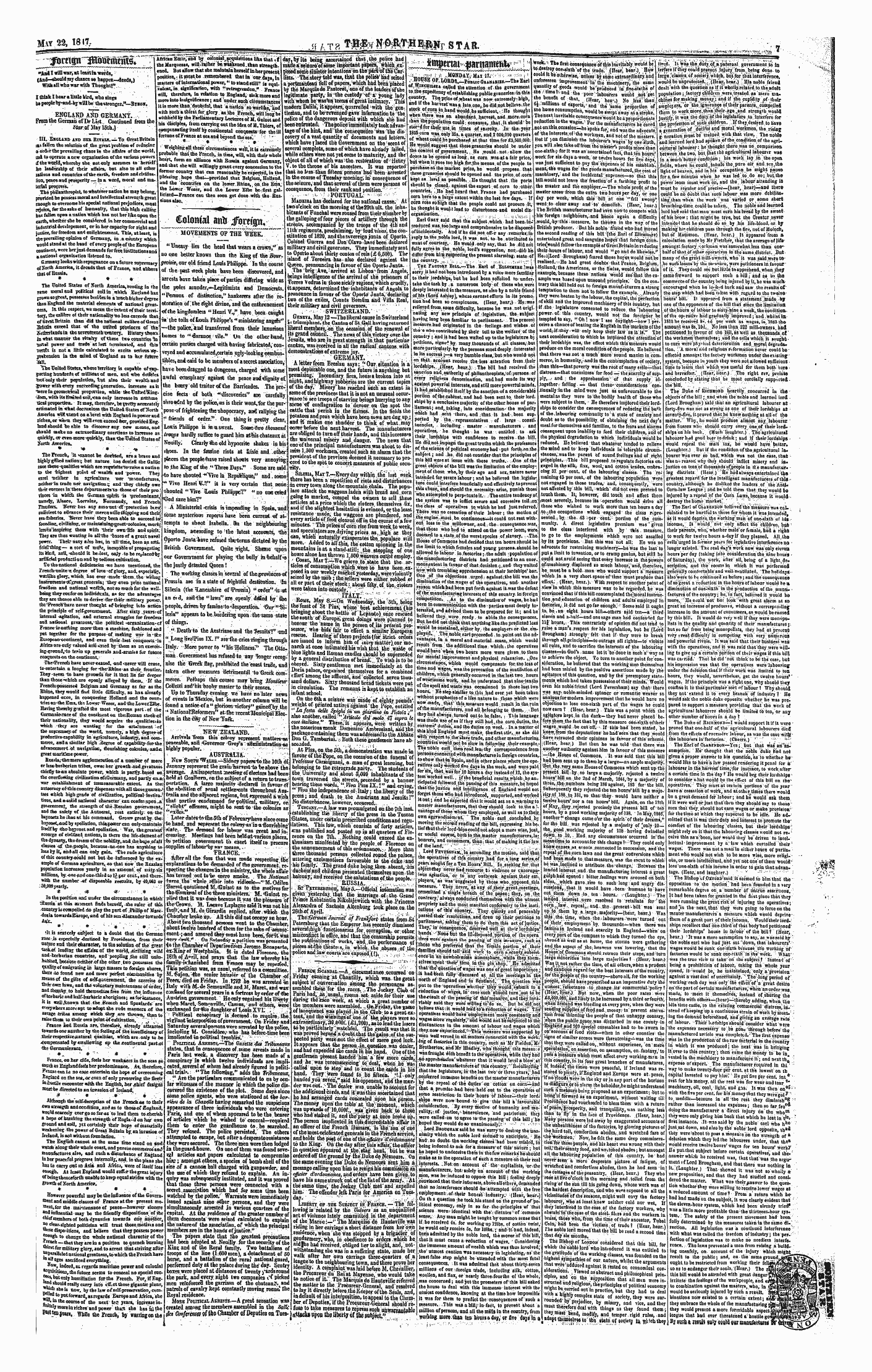 Northern Star (1837-1852): jS F Y, 1st edition - Untitled Article