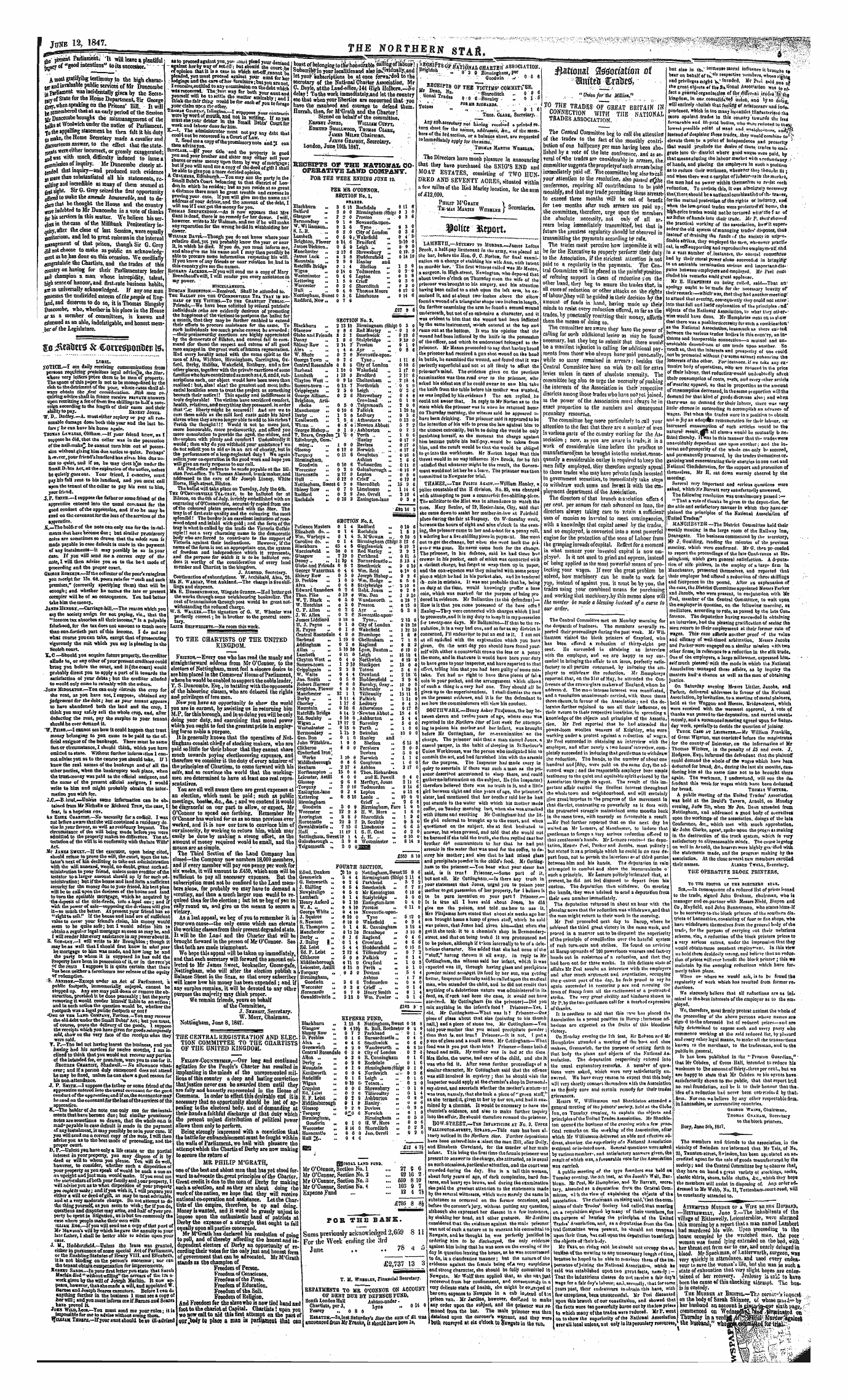 Northern Star (1837-1852): jS F Y, 1st edition - Untitled Article