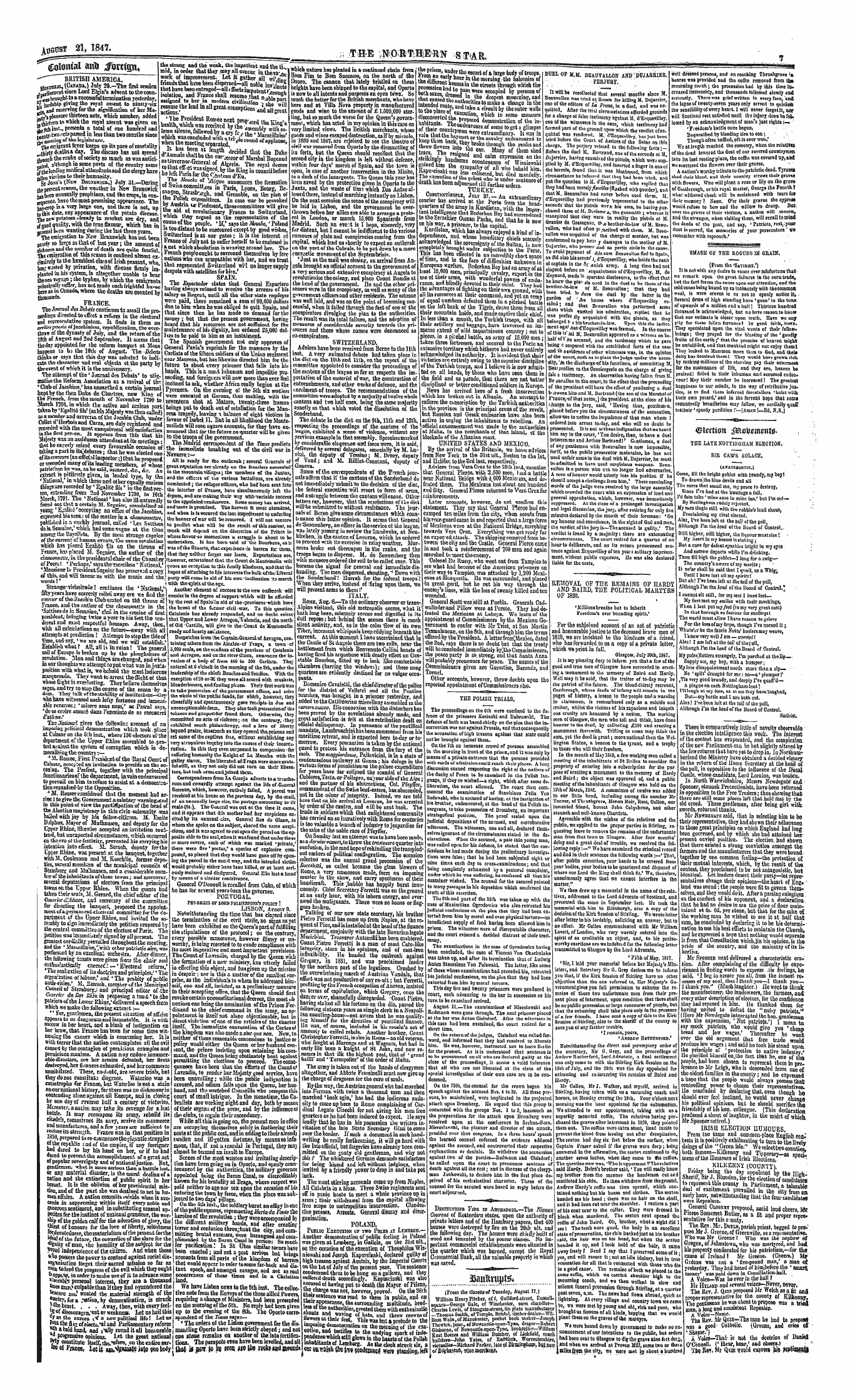 Northern Star (1837-1852): jS F Y, 1st edition - Colomal Aitij #Ort(Gn, (Cnlomai Aiti J Ifomem.