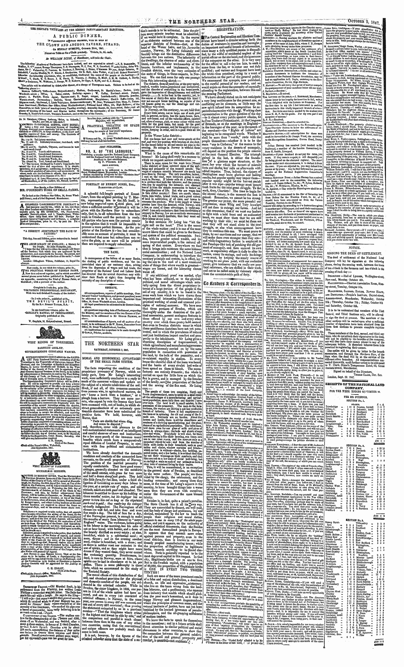 Northern Star (1837-1852): jS F Y, 1st edition: 4