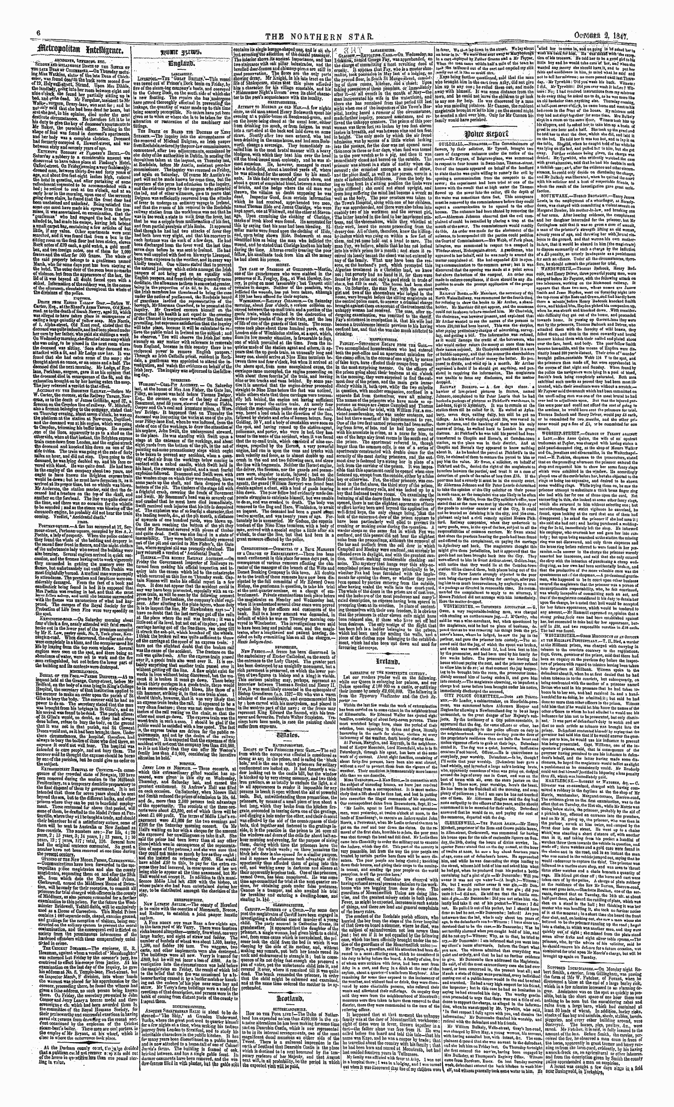 Northern Star (1837-1852): jS F Y, 1st edition - M*X ^N»S»