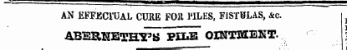 AN EFFECTUAL CURE FOR PILES, FISTULAS, &c. } ABKSKETHS'S PHiB QIHTELEKT. ]