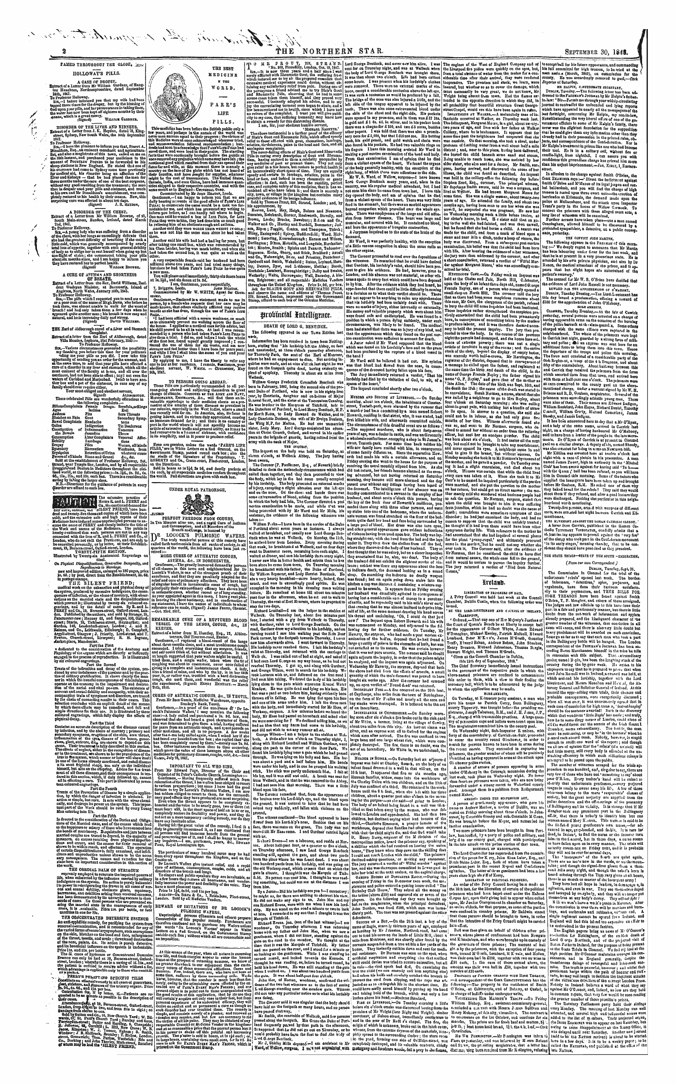 Northern Star (1837-1852): jS F Y, 1st edition - Famed Tbboughoor The Globe, ;±&U ¥1 _ Tf~ R* Mtmnir/I Ftnr« -««N .Itanp -V,