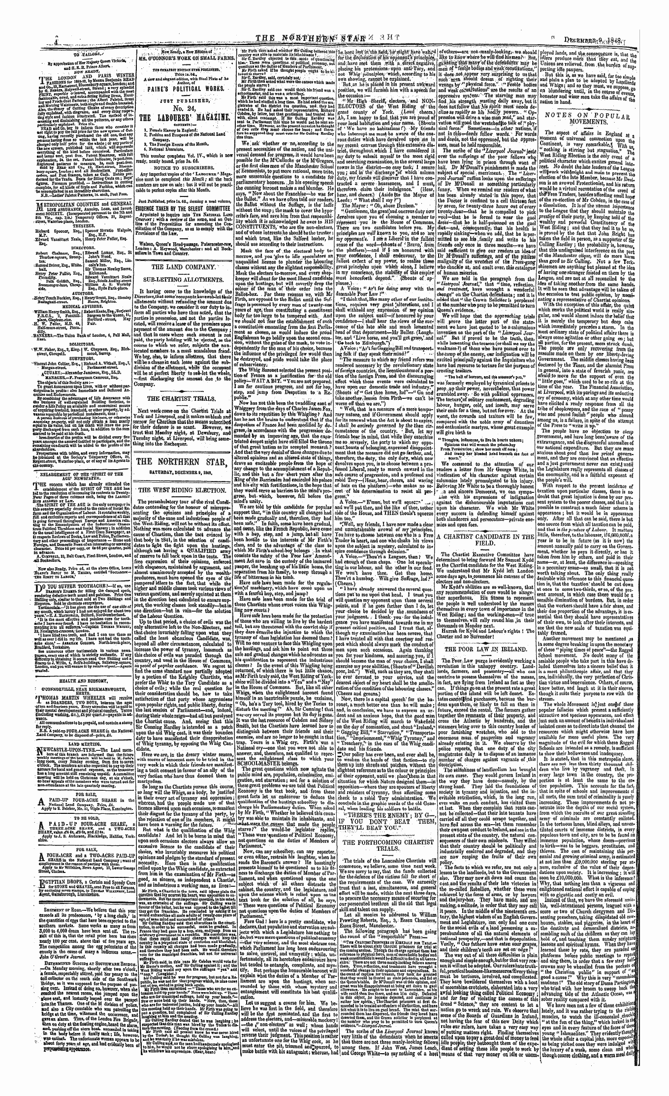 Northern Star (1837-1852): jS F Y, 1st edition: 4