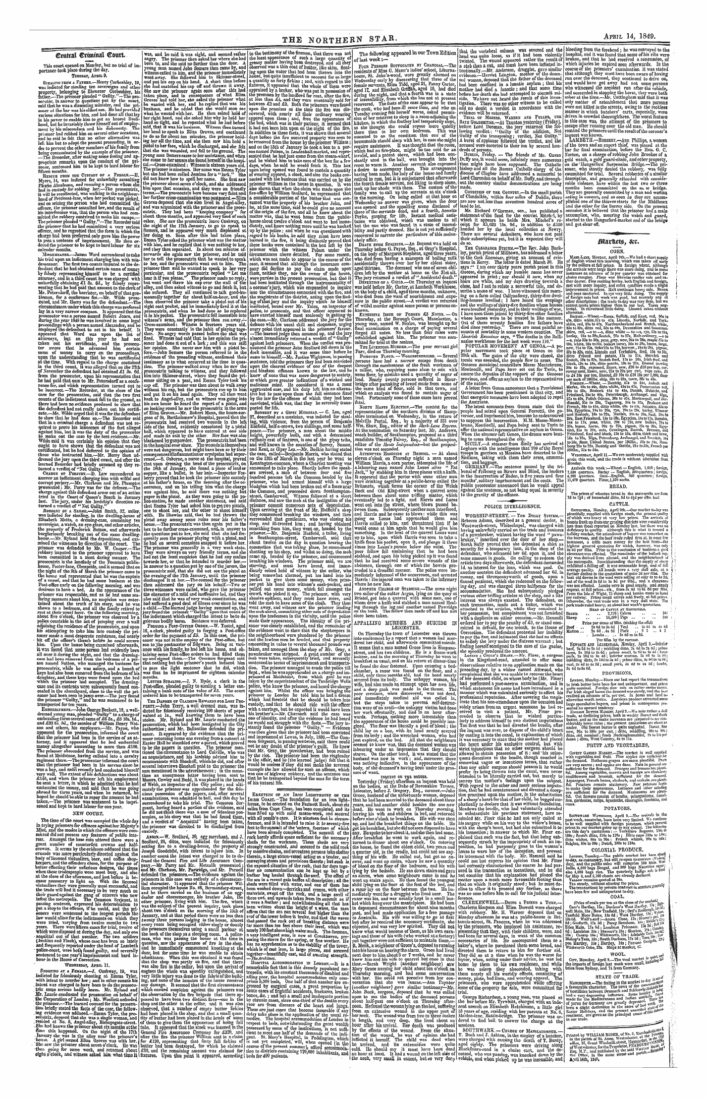 Northern Star (1837-1852): jS F Y, 1st edition - Vi Fflavitet$ 3 «X.