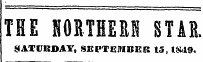 THE HOBTHERH STAR. SATURDAY, SEPTEMBER 15, 1&19. !