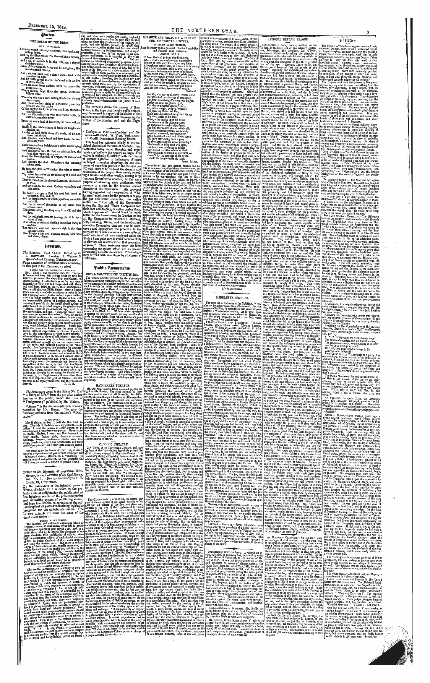 Northern Star (1837-1852): jS F Y, 1st edition - 3?U&!Tc Smrnamnmts.