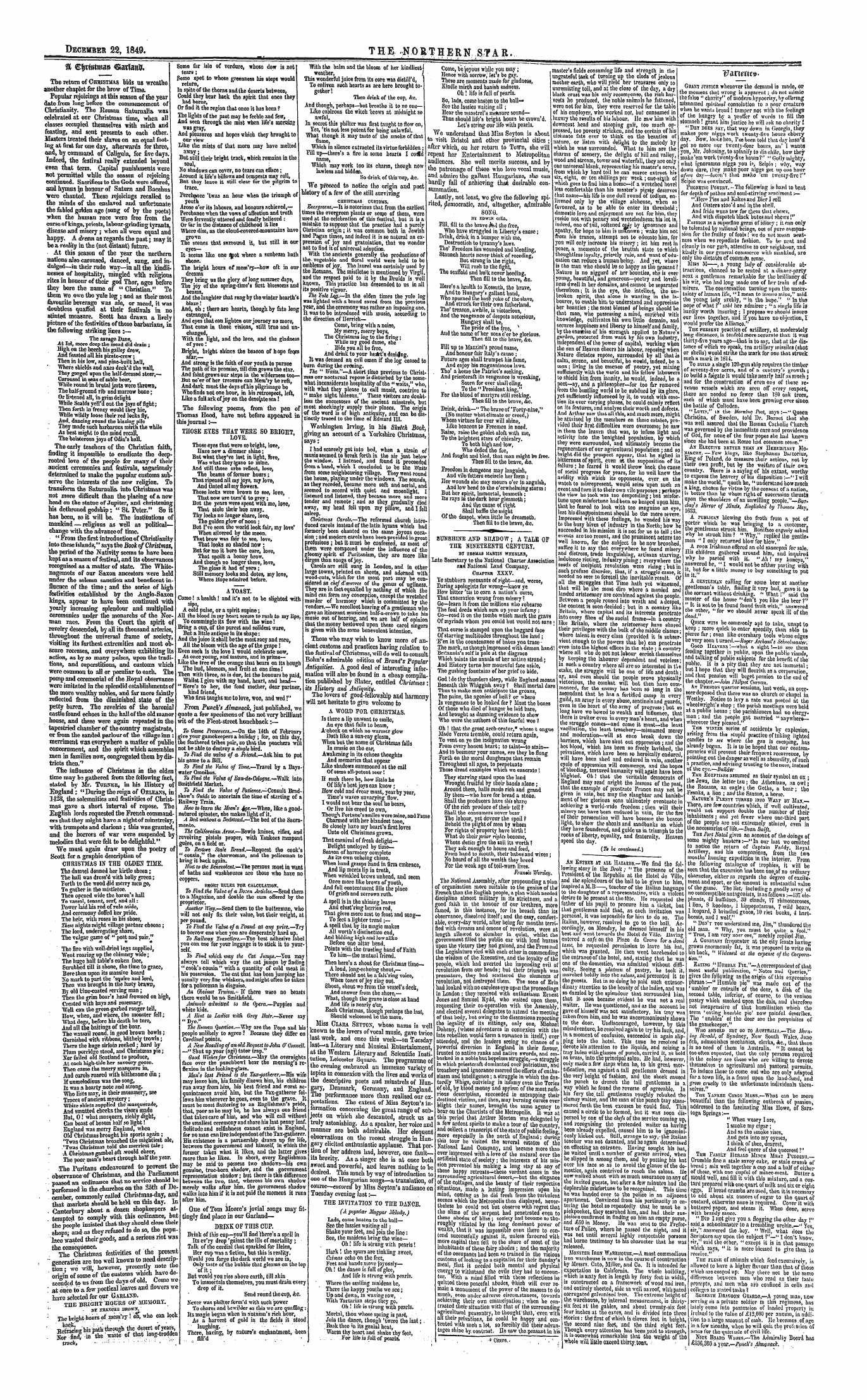 Northern Star (1837-1852): jS F Y, 1st edition - V&Tmuv.