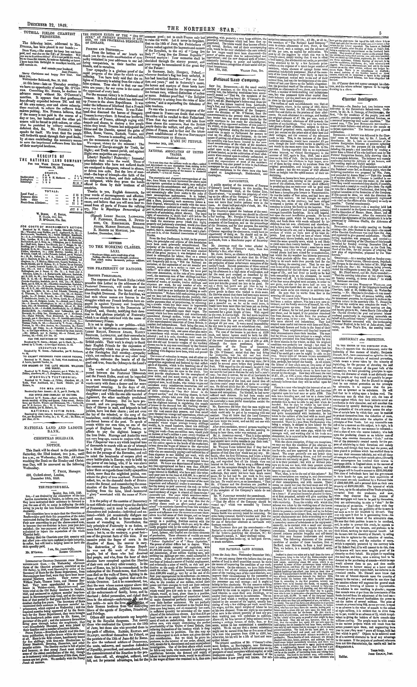 Northern Star (1837-1852): jS F Y, 1st edition - I*Aticmal Ilain Compiii)