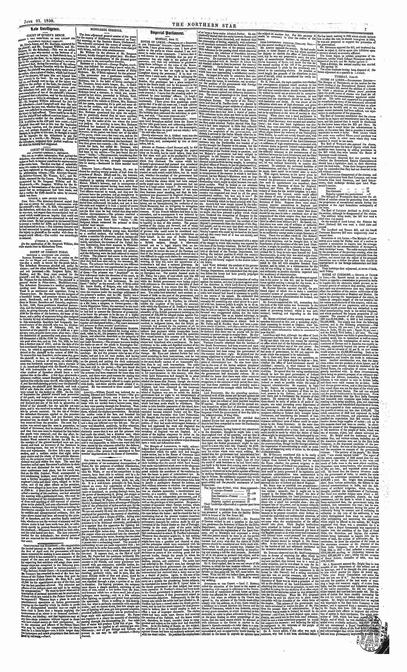 Northern Star (1837-1852): jS F Y, 1st edition - Untitled Article