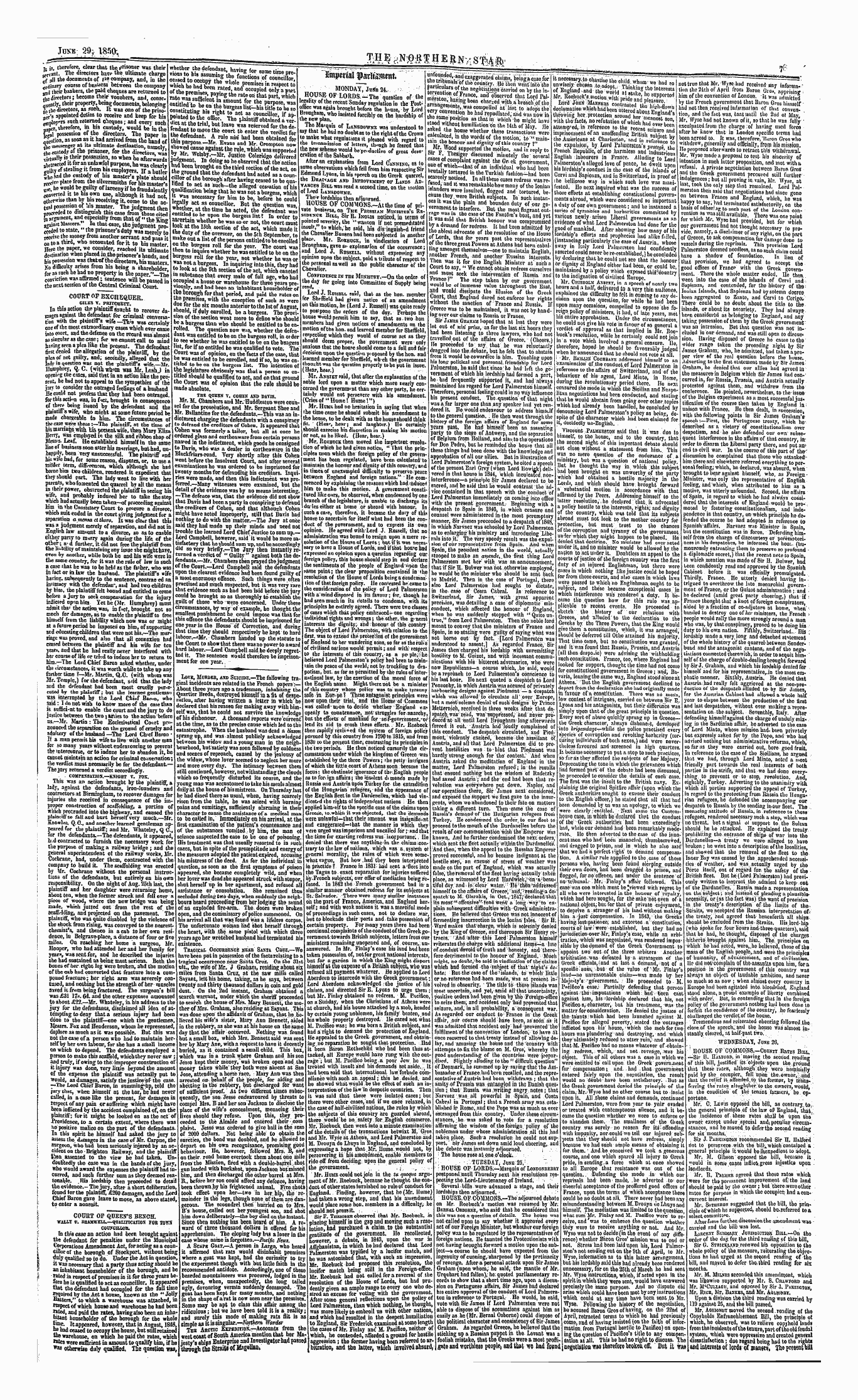 Northern Star (1837-1852): jS F Y, 1st edition - Untitled Article