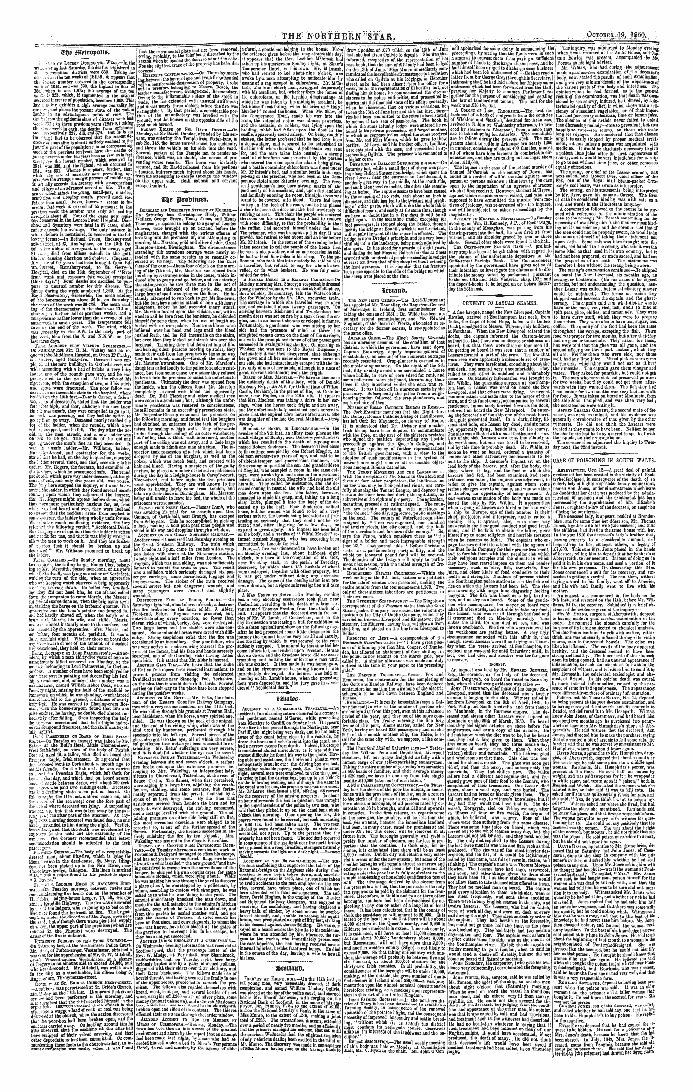 Northern Star (1837-1852): jS F Y, 1st edition - Untitled Article